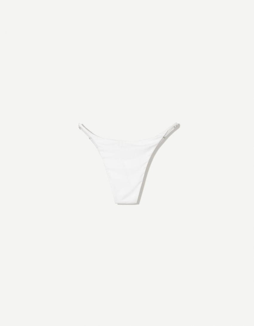 Bas de maillot côtelé-Blanc-4