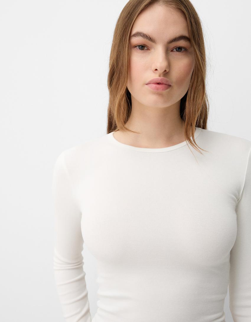 Pack of 2 long sleeve round neck T-shirts-Multicolored-2