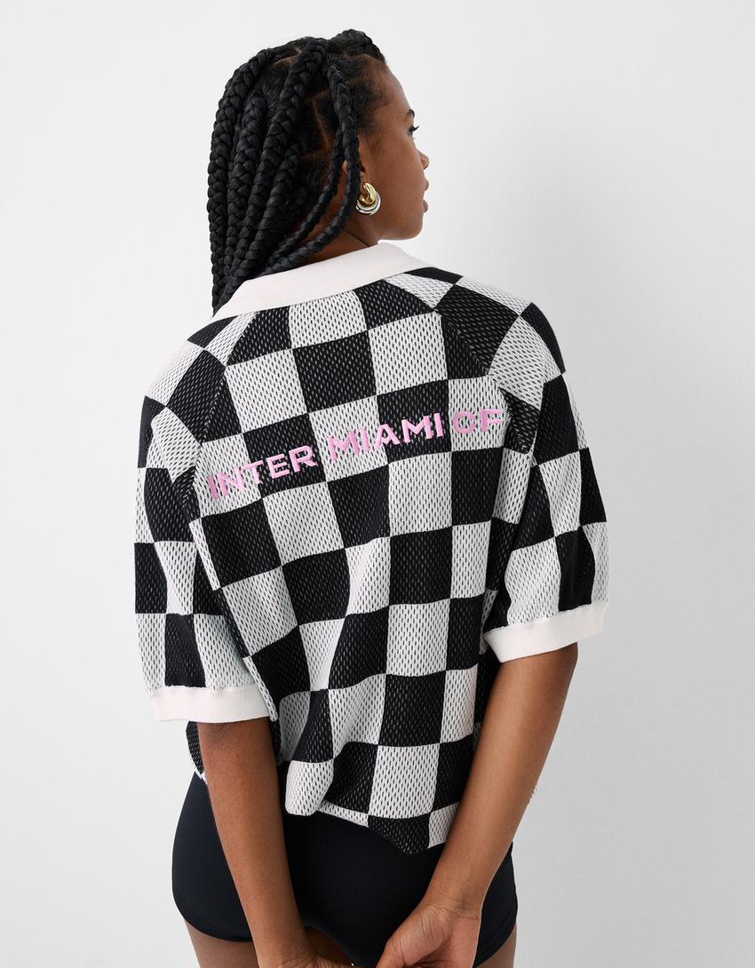 T-shirt polo Inter Miami CF carreaux-Noir-8
