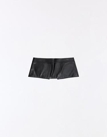Zip-detail skirt belt — Black 2
