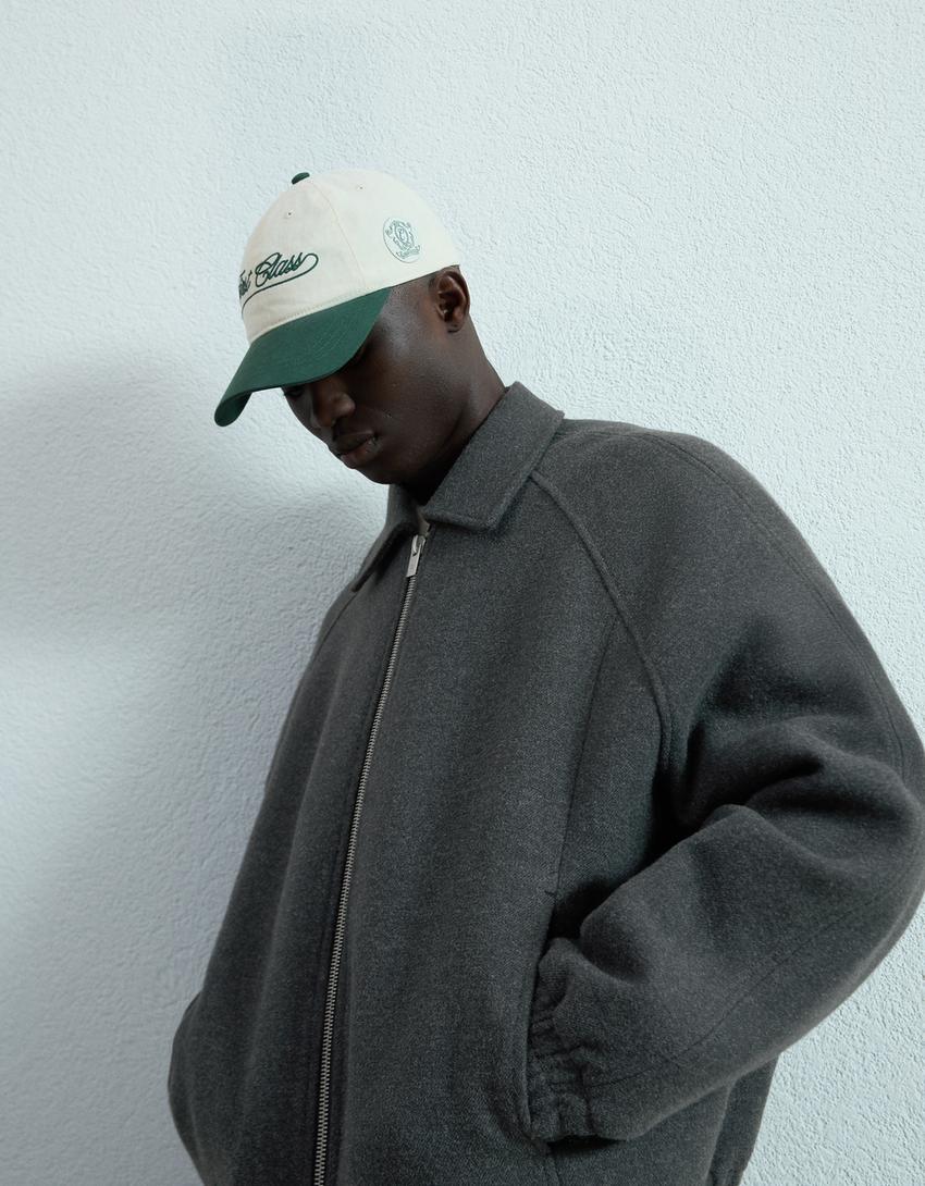 Synthetic wool trucker jacket-Grey