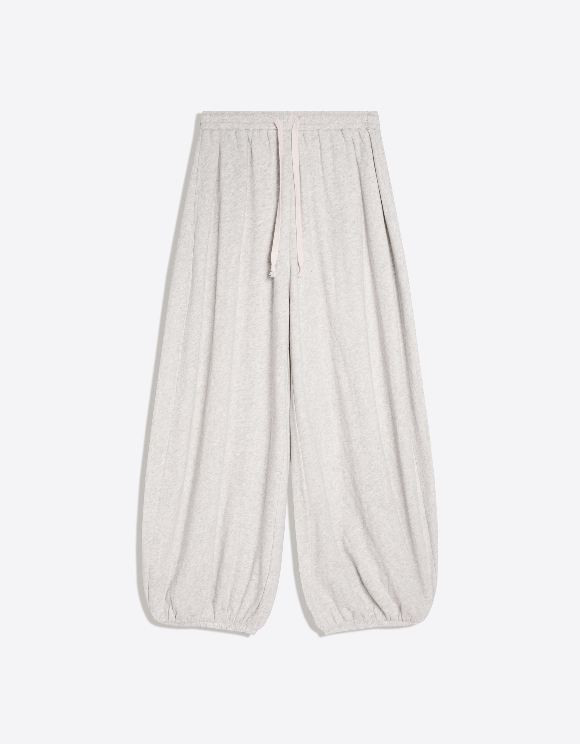 Balloon fit plush dancer trousers — Grey