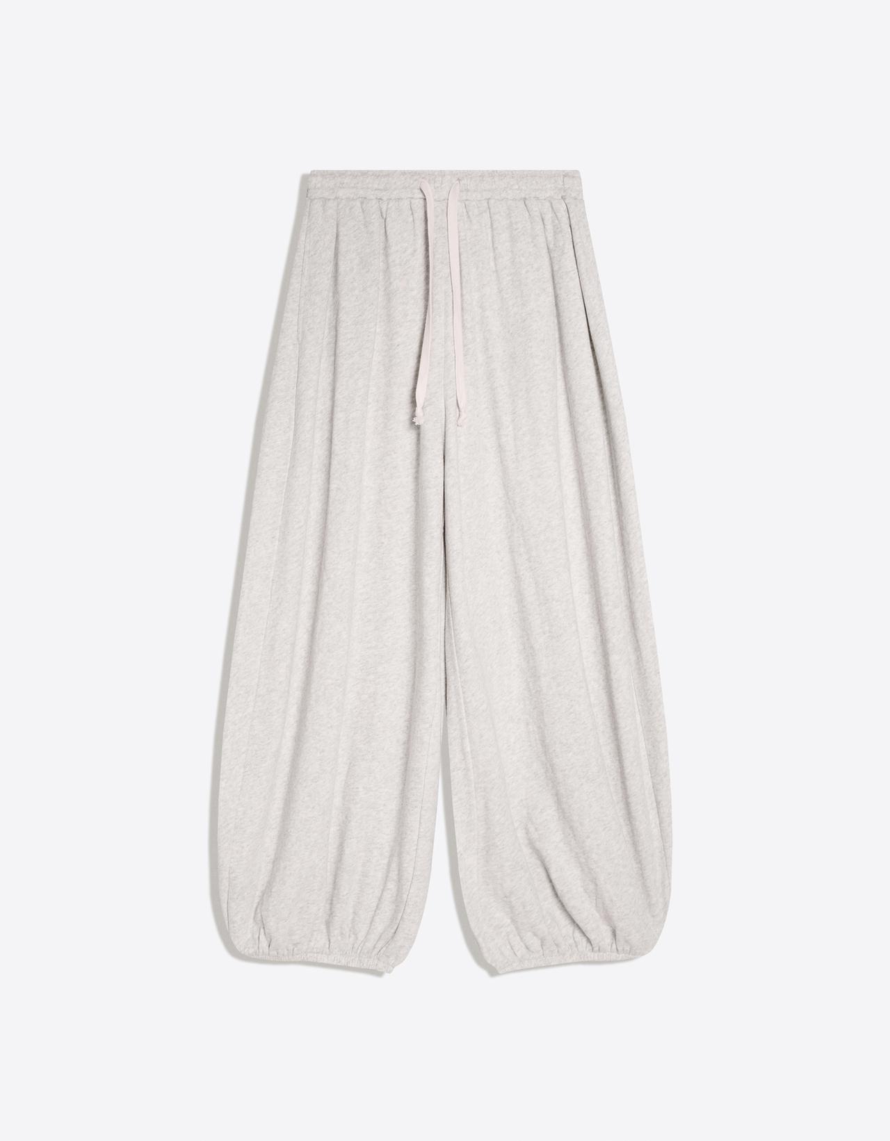 Balloon fit plush dancer trousers — Grey