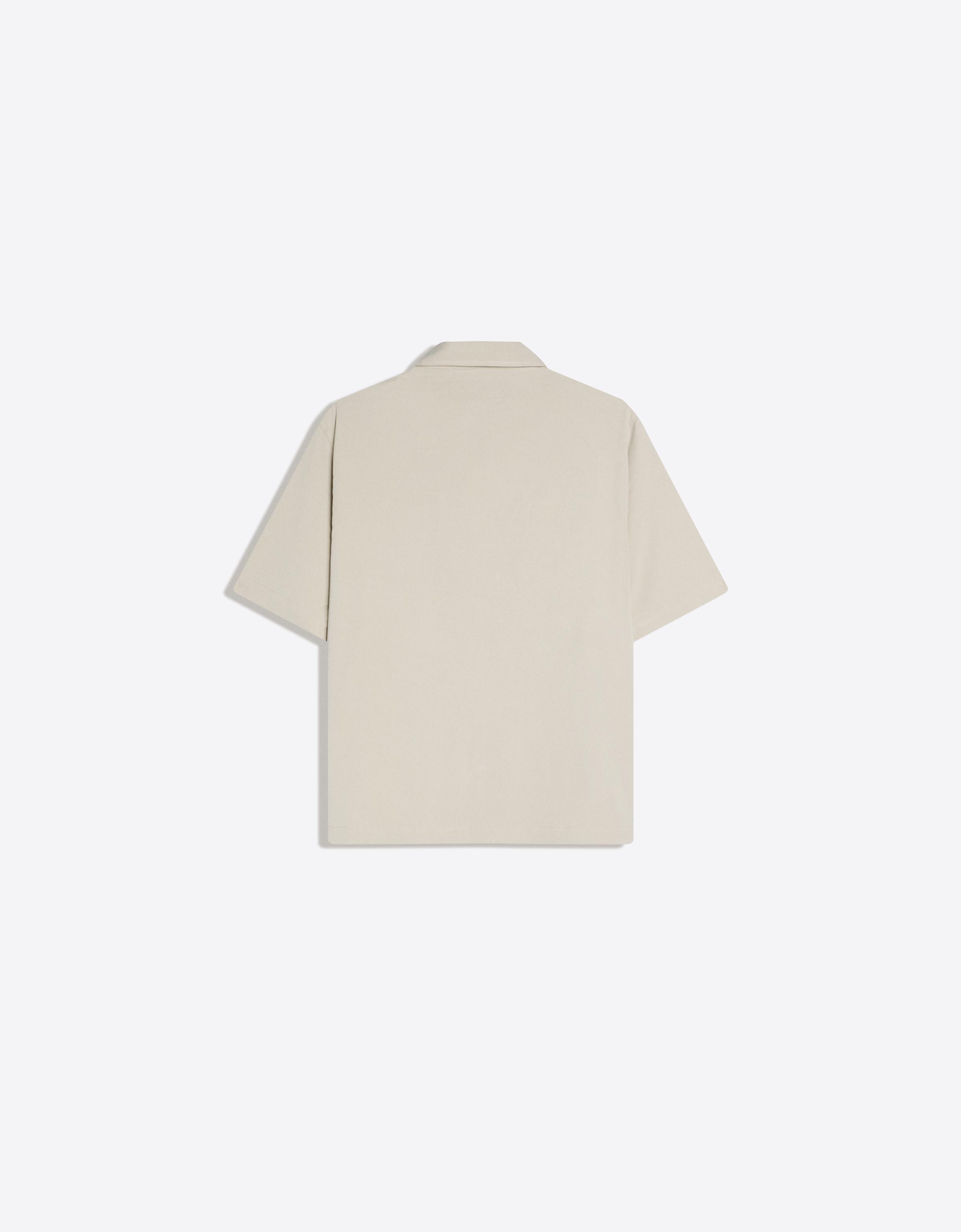 Fluid boxy short sleeve shirt — Stone