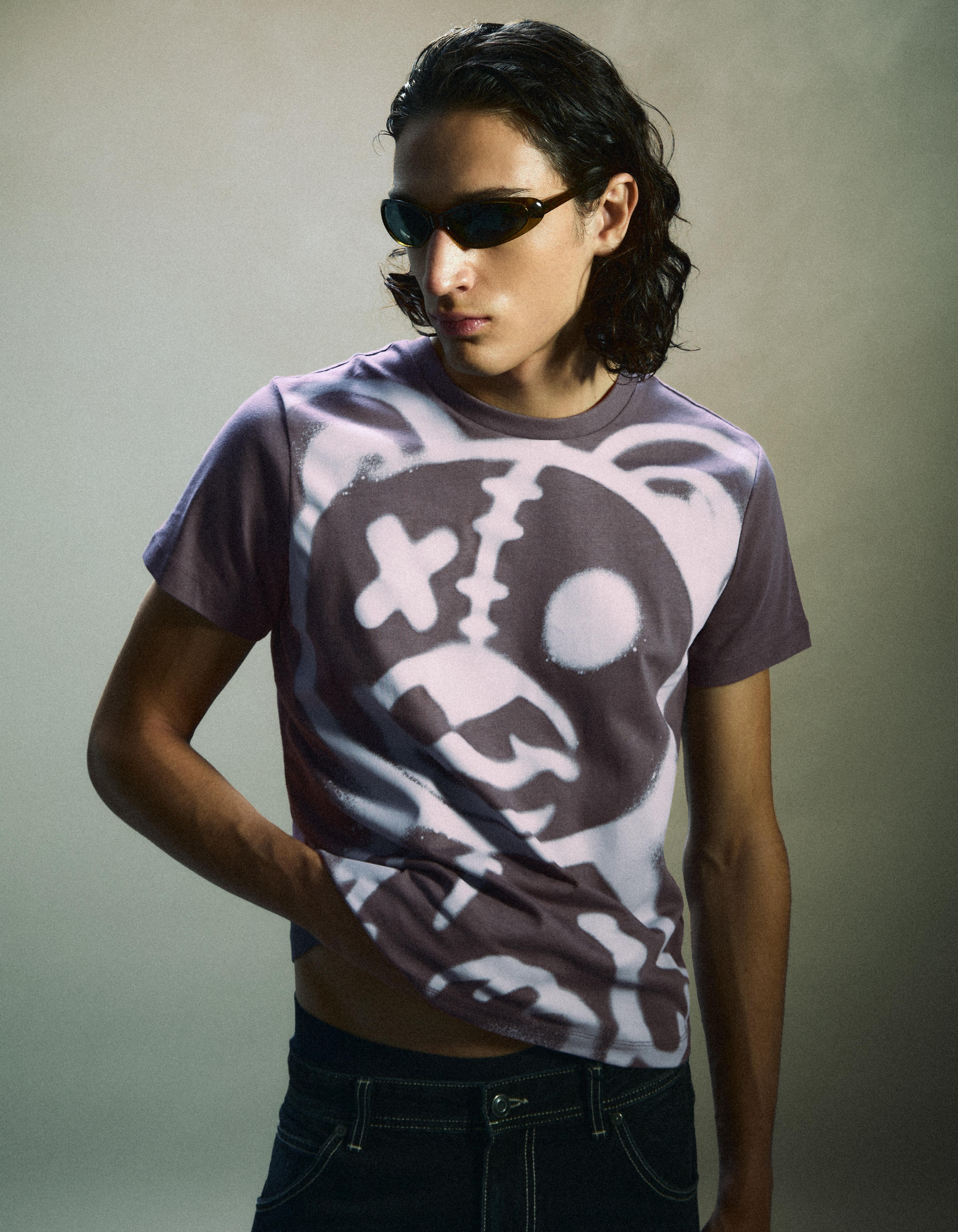 Short sleeve regular fit bear T-shirt — Blue