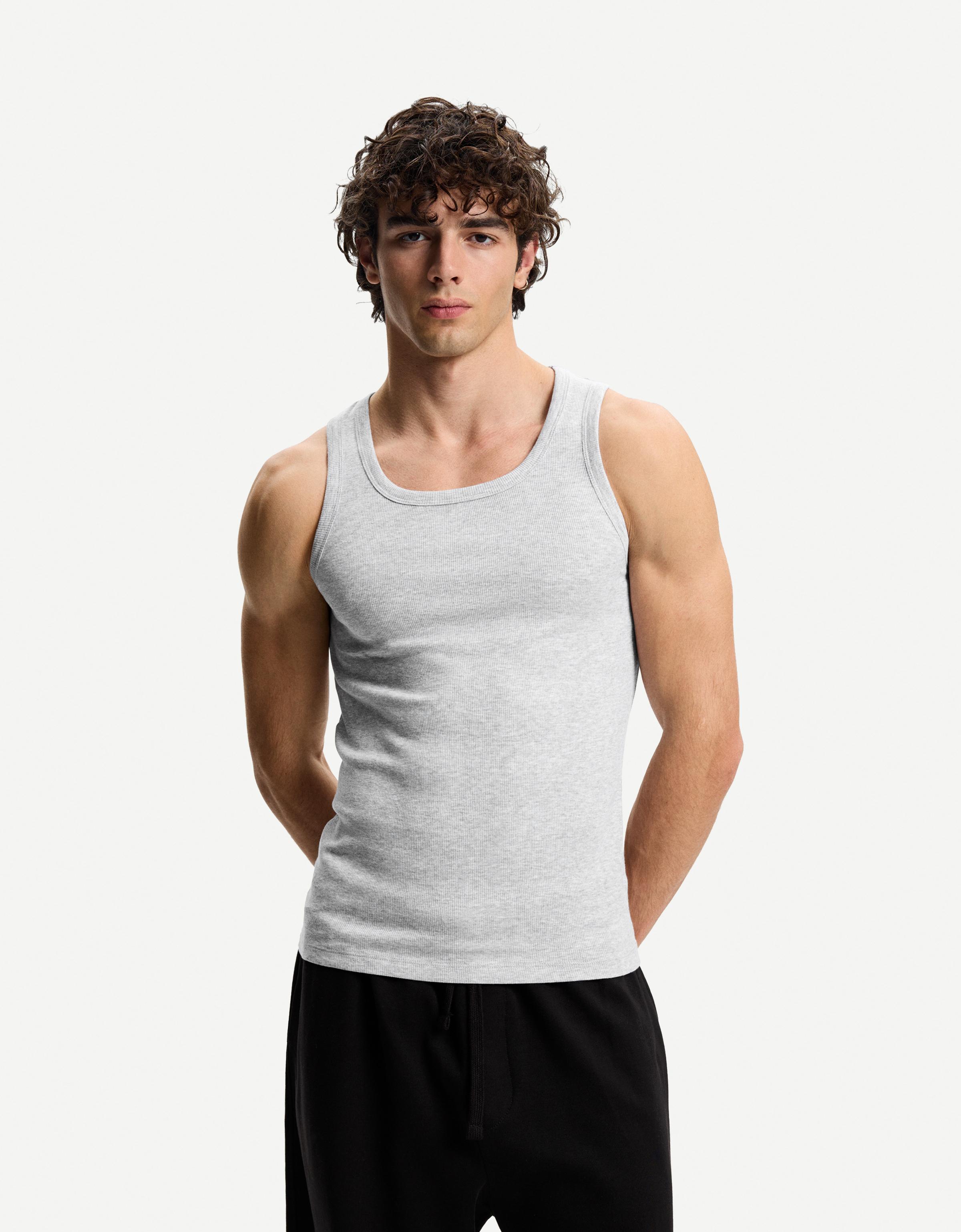Strappy ribbed top - Men | Bershka