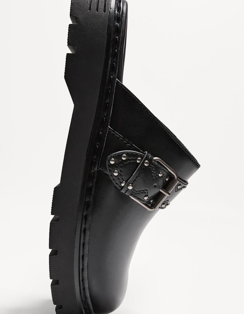 Clogs mit Schnalle-Schwarz-2