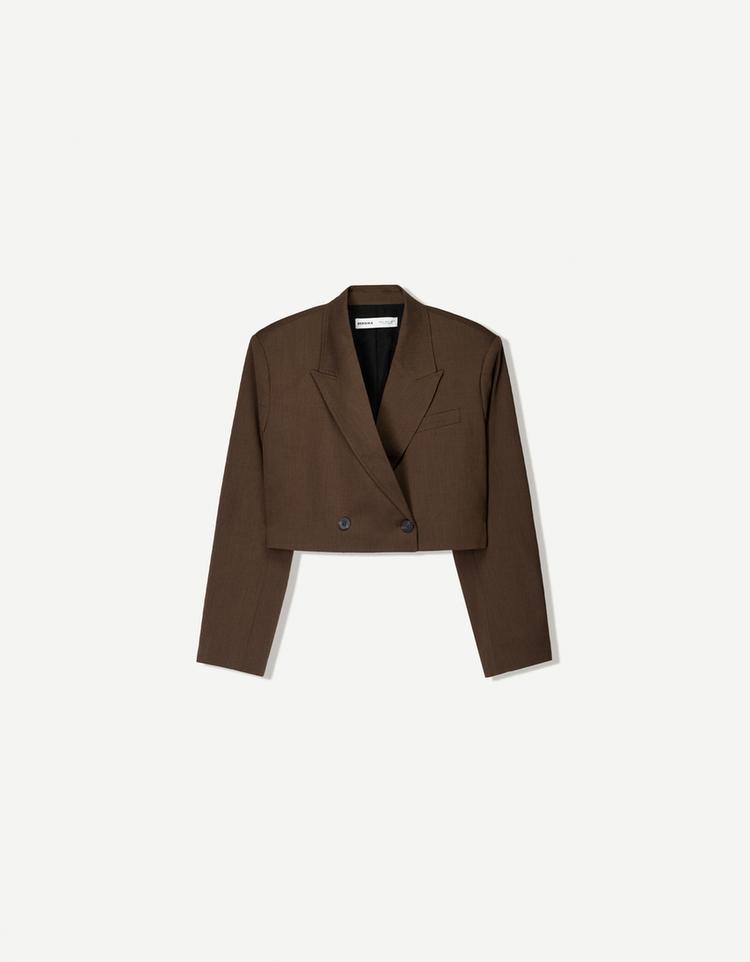 Double-breasted boxy fit blazer