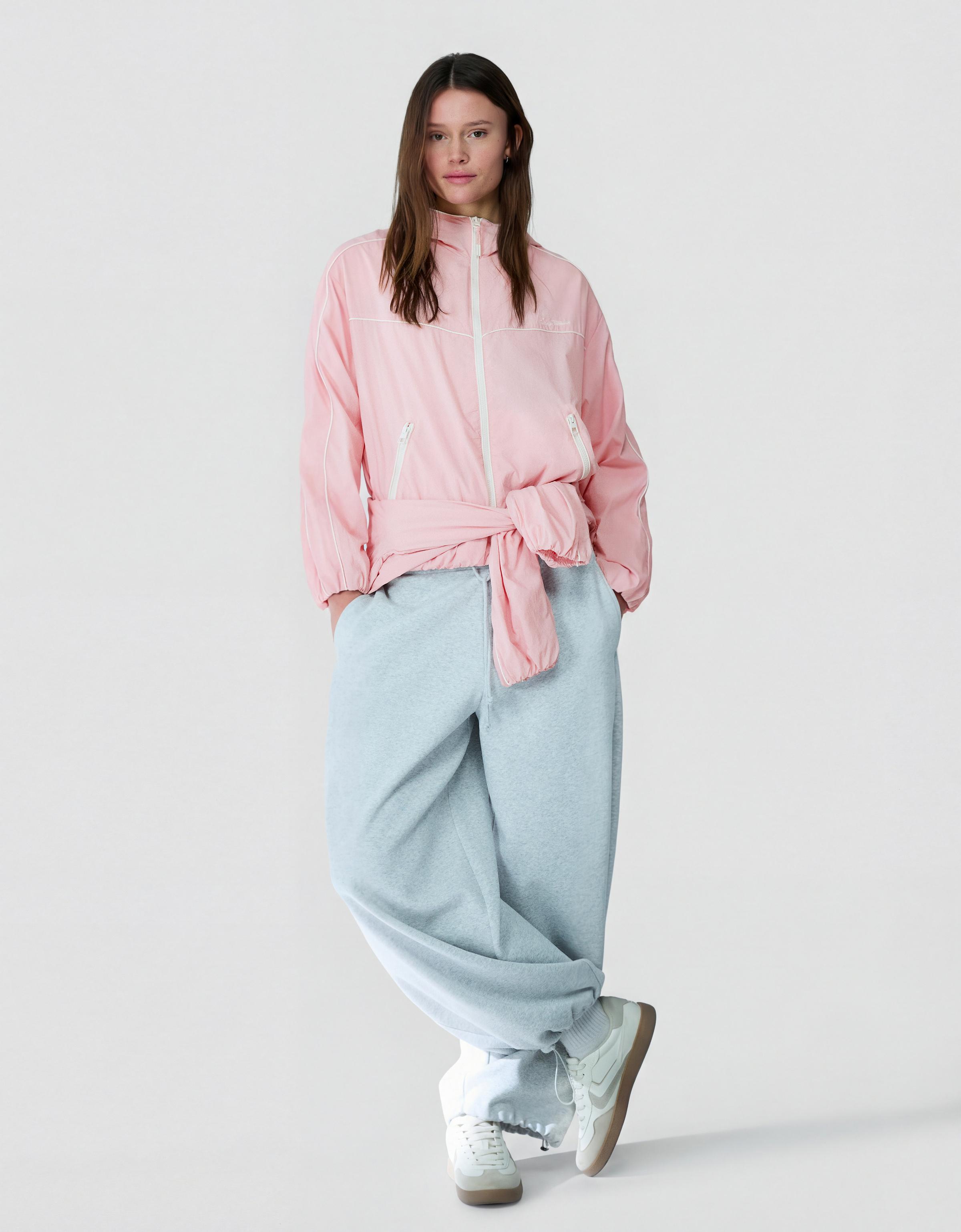Technical hooded jacket — Pink