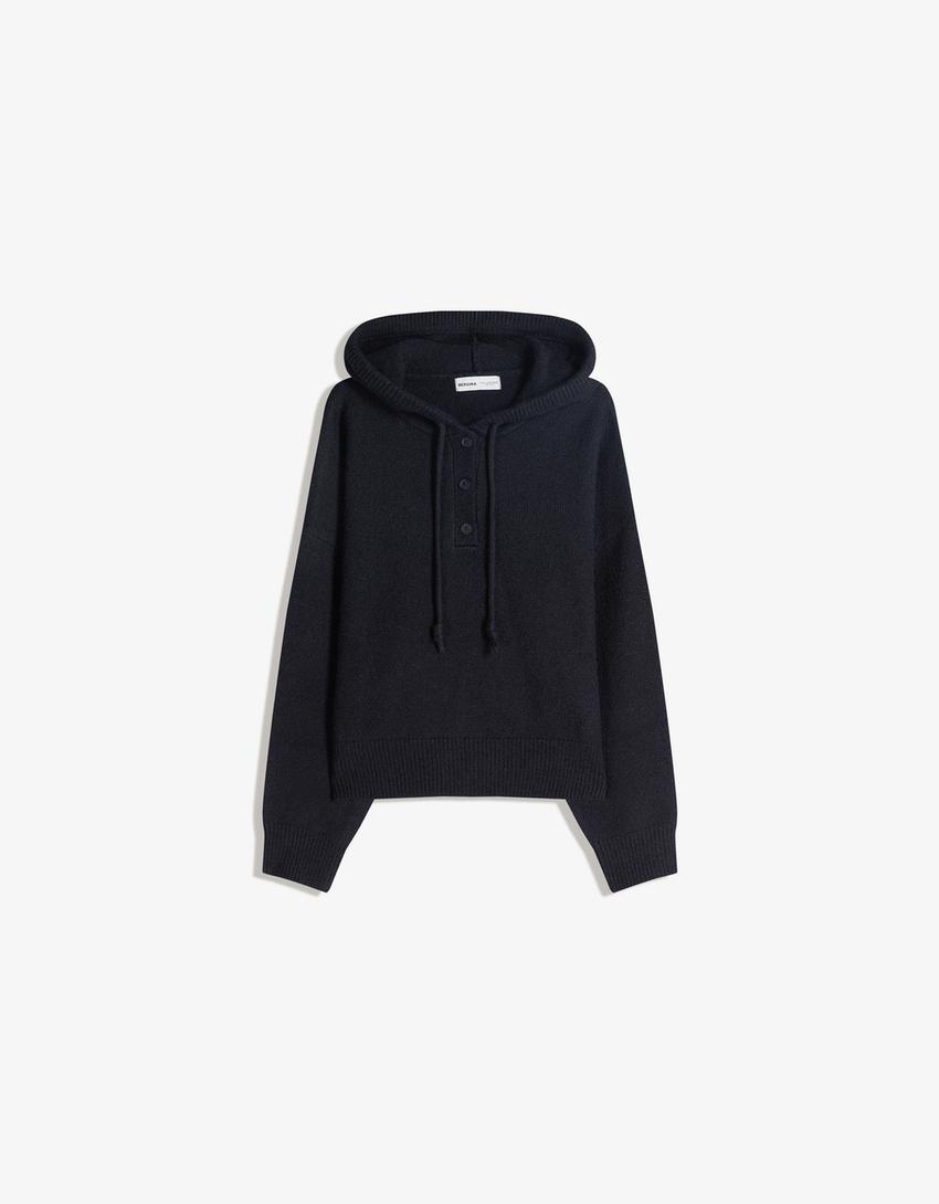 Hooded sweatshirt-Blue