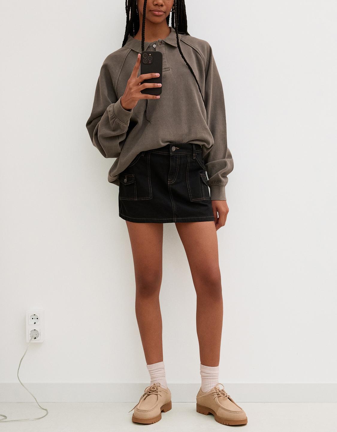 Utility mini skirt