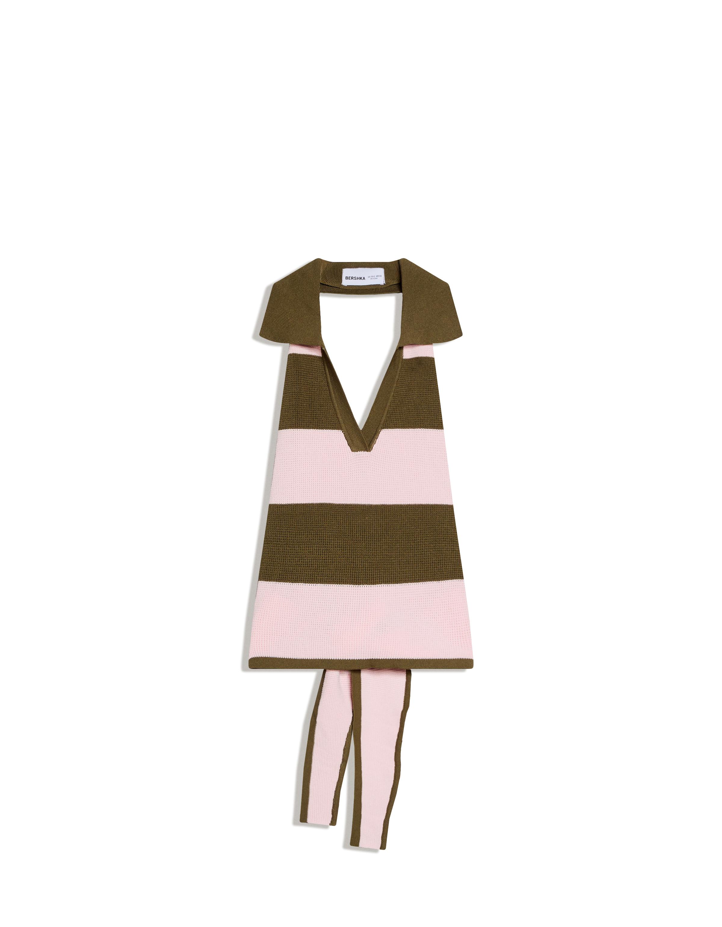 Arkası düğümlü polo yaka top - Görsel 6