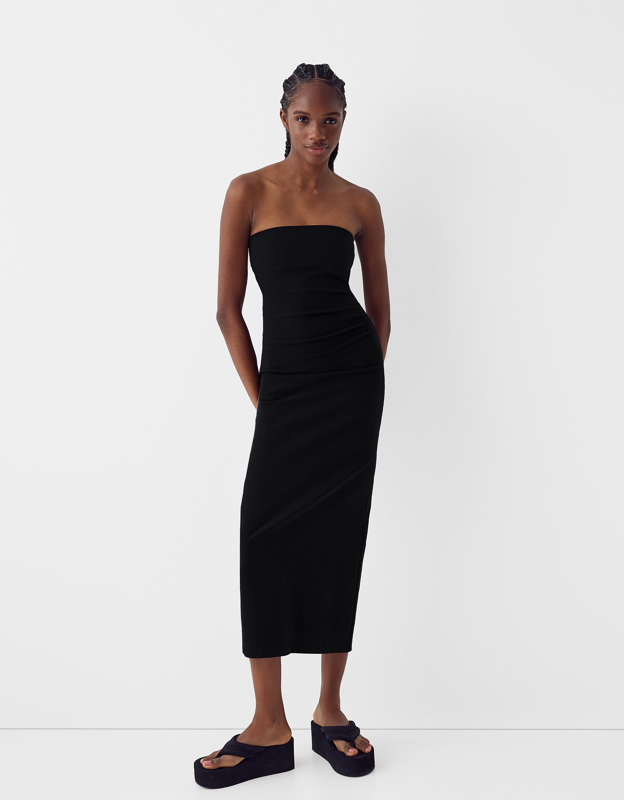 Bershka midi dress online