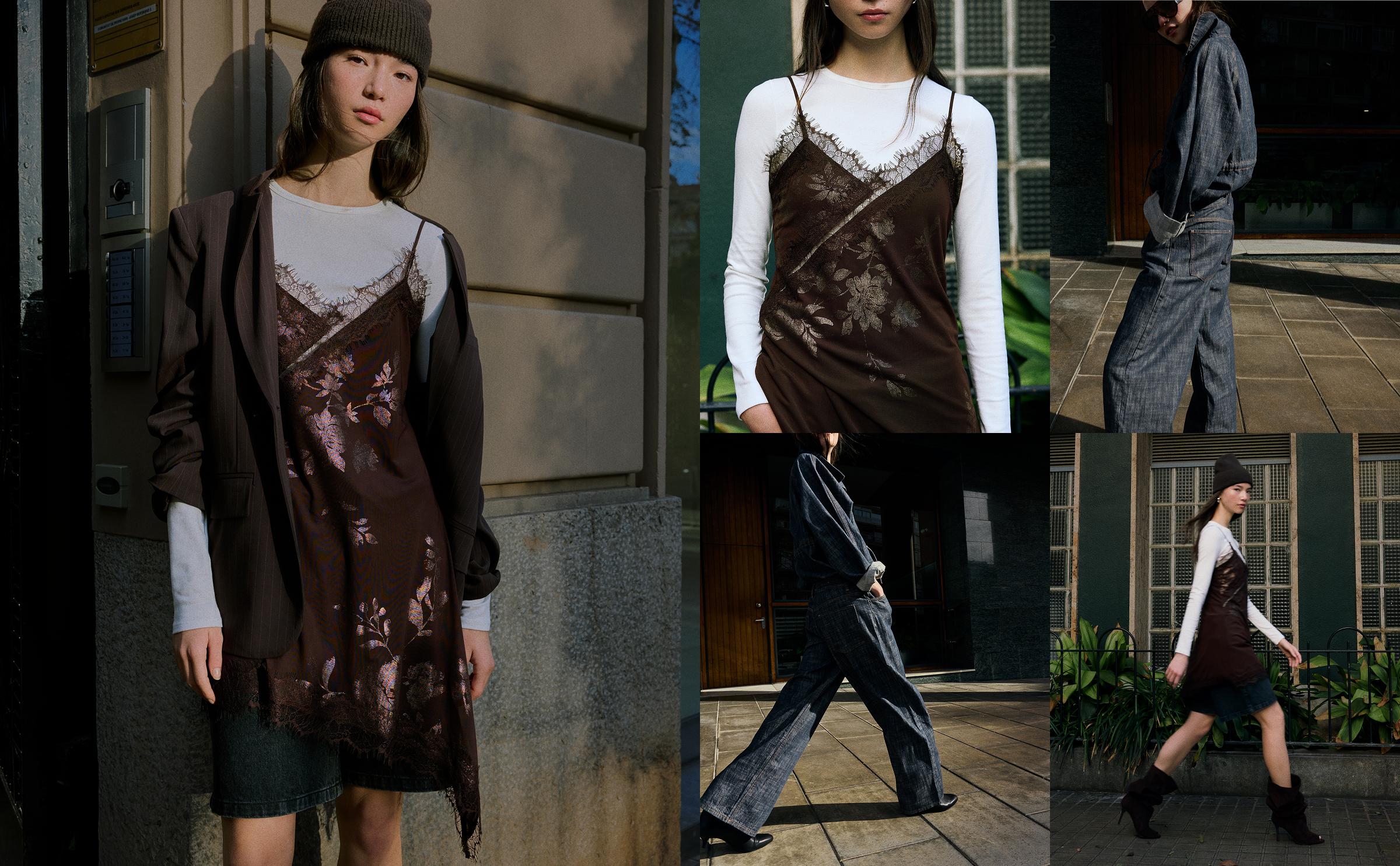 Dantelli tül mini elbise - Görsel 18