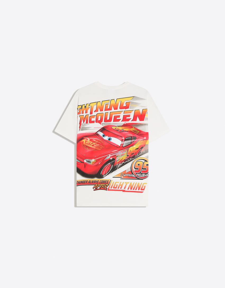 Camiseta Cars manga corta oversize print-Blanco roto
