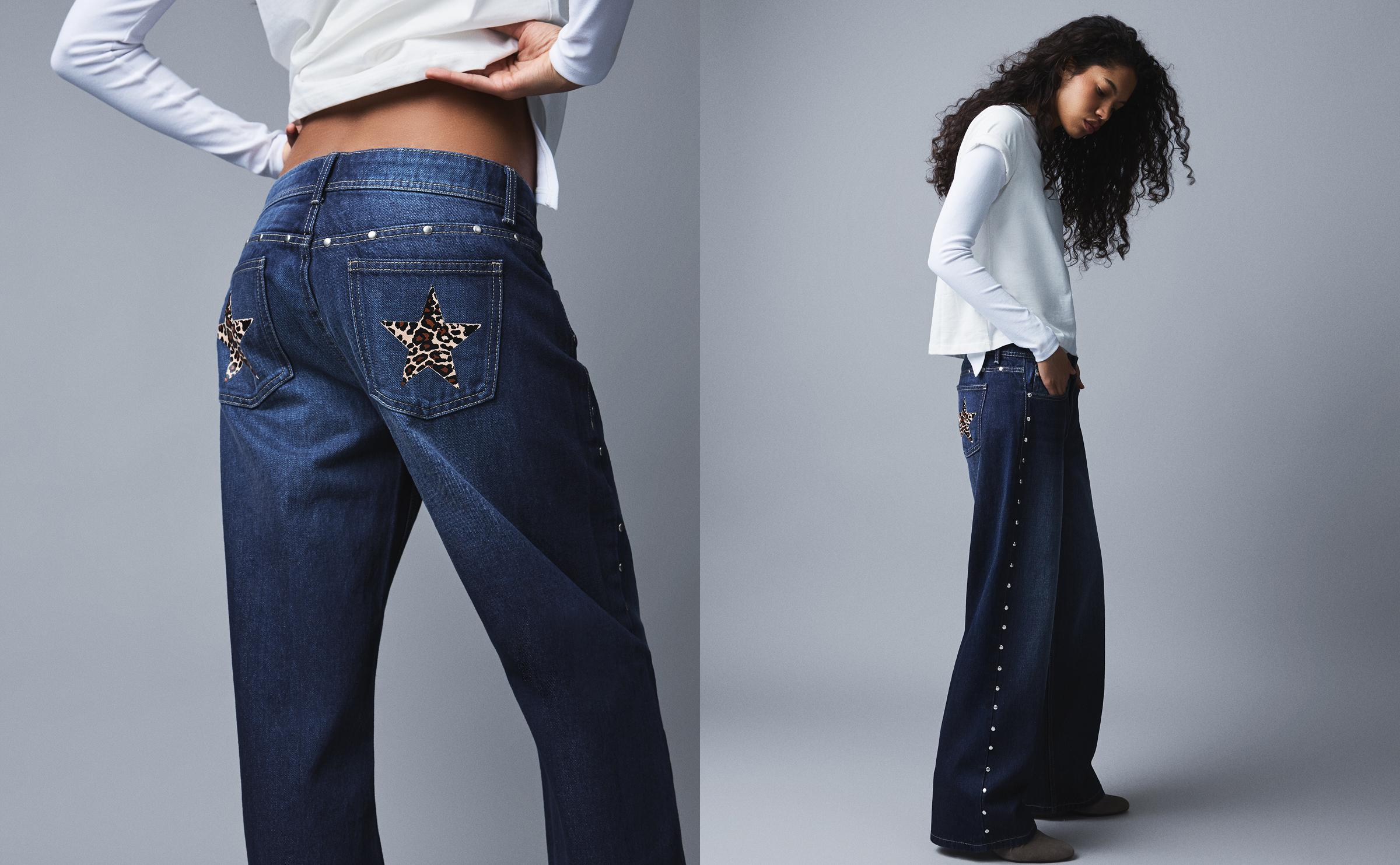 Yıldız zımba detaylı baggy fit jean - Görsel 69