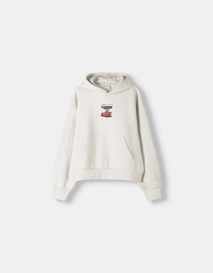 Cars boxy fit hooded sweatshirt-Grey