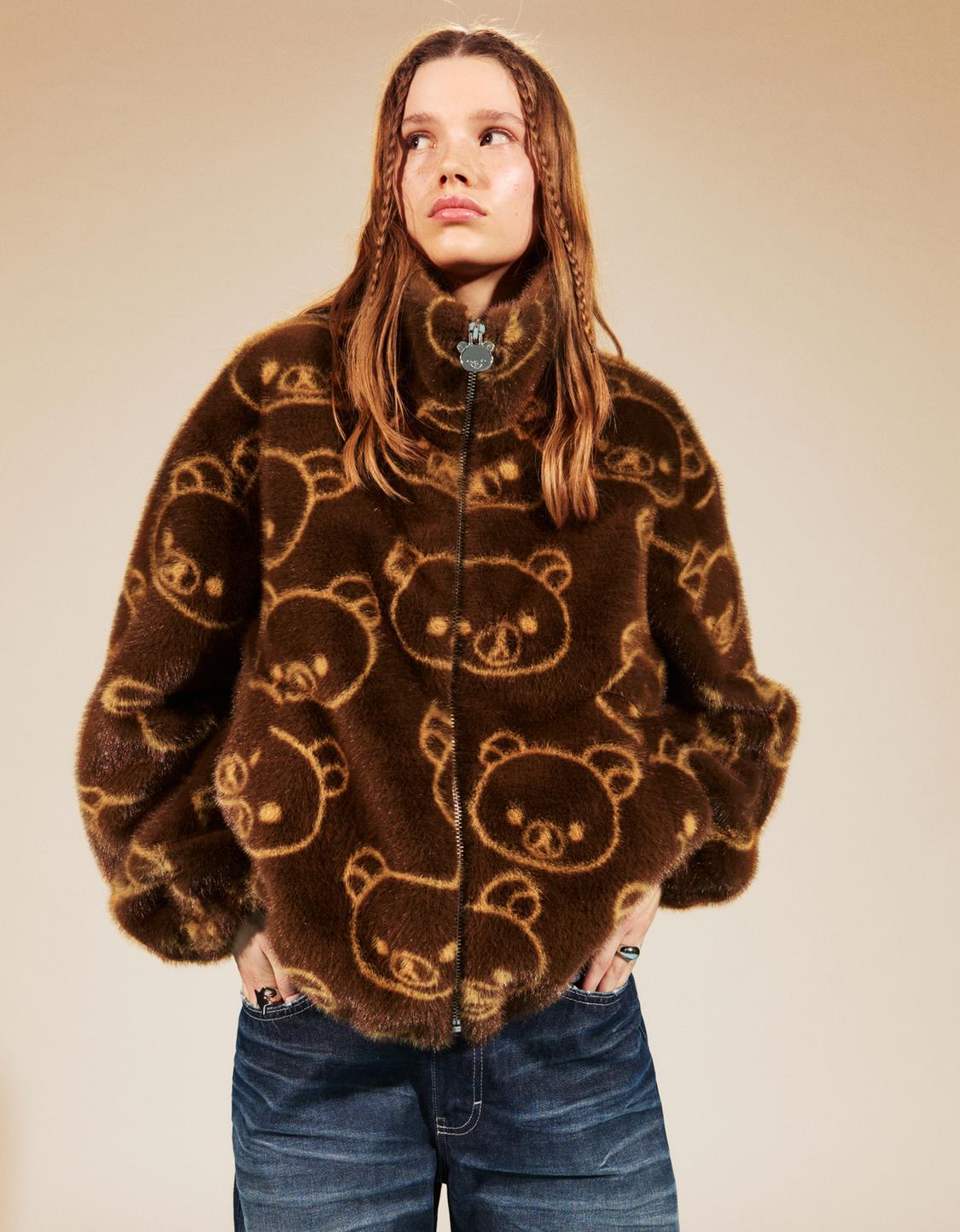 Faux fur Rilakkuma jacket
