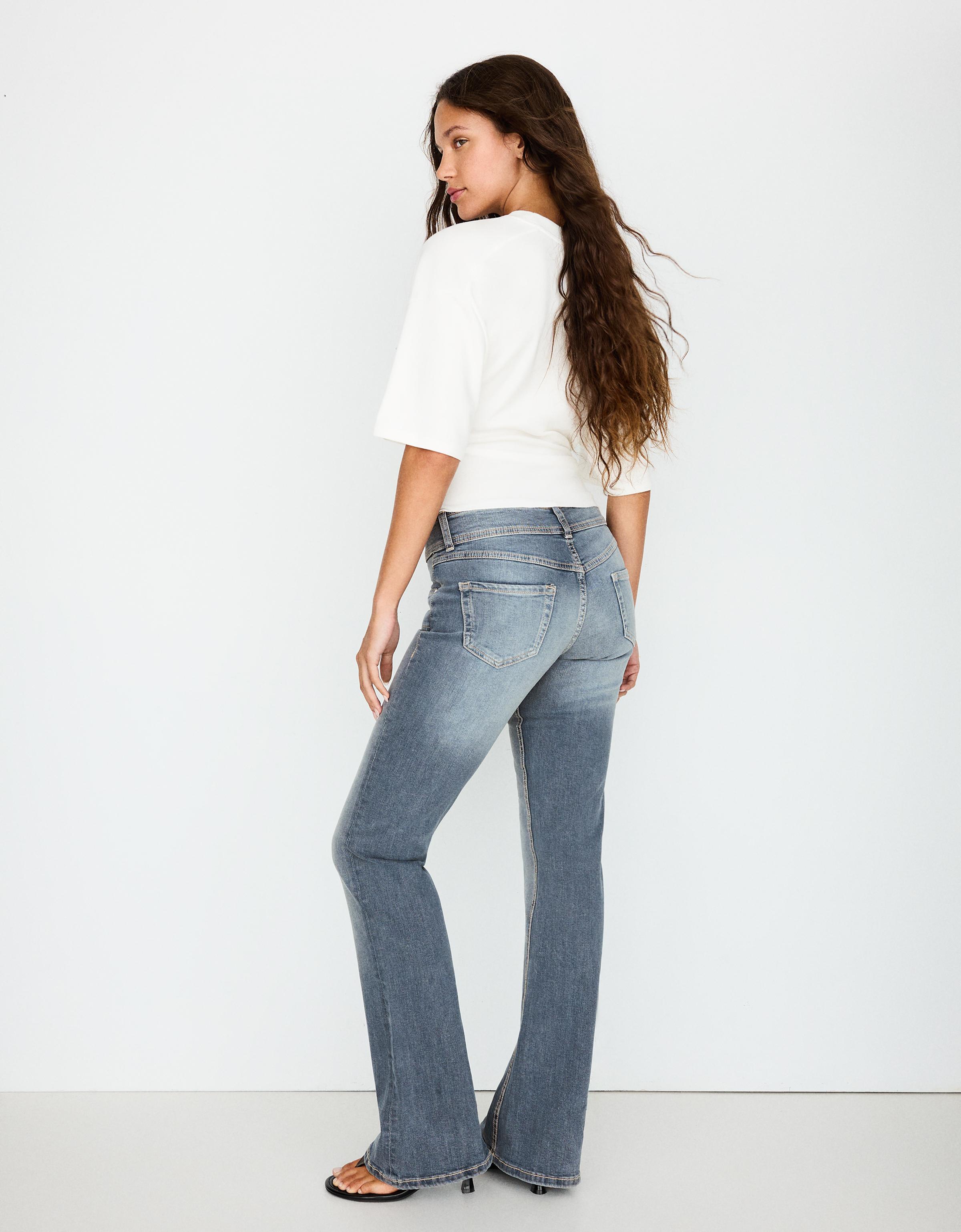 Low-rise boot-cut jeans — Blue