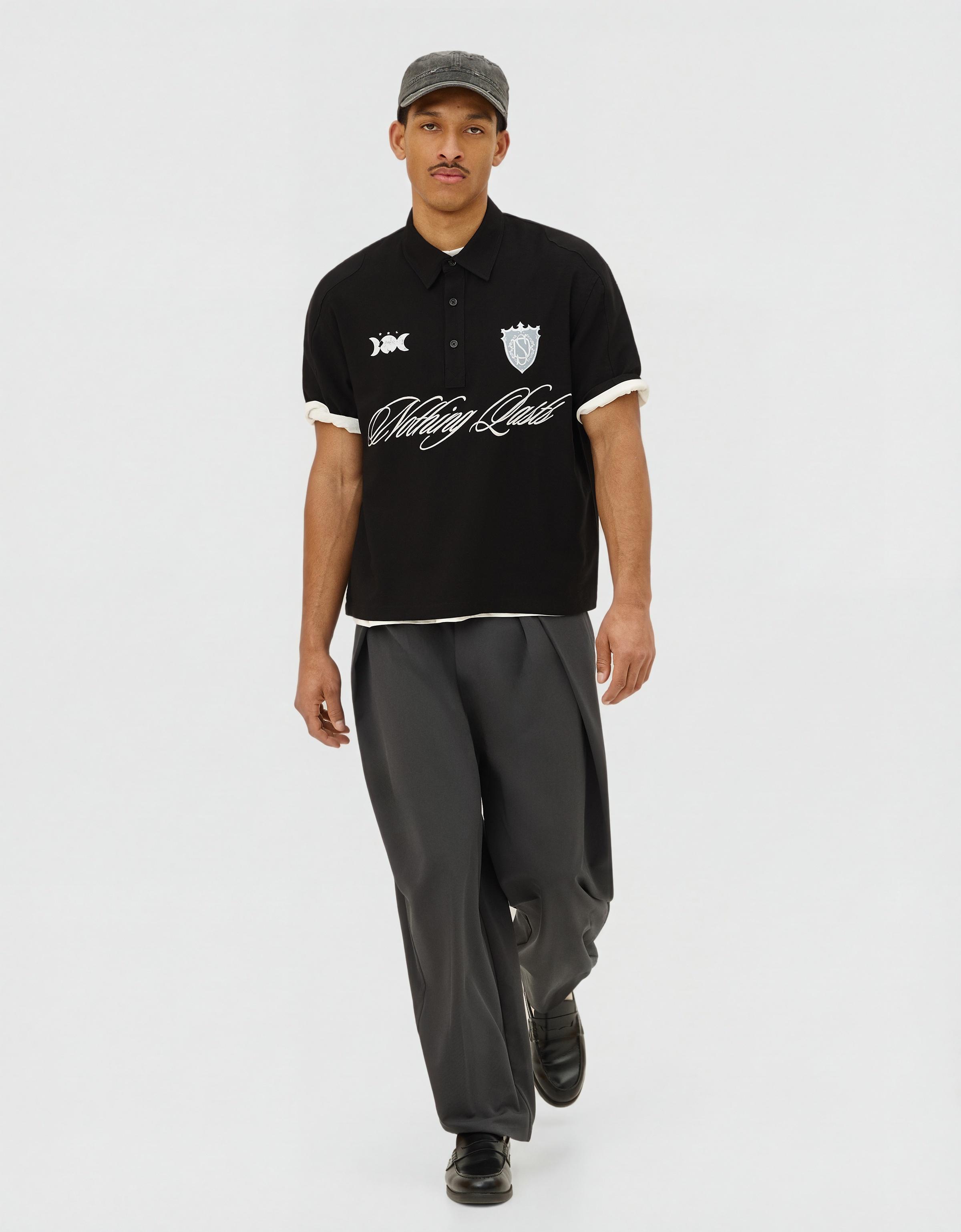 Kısa kollu nakışlı polo - Görsel 16