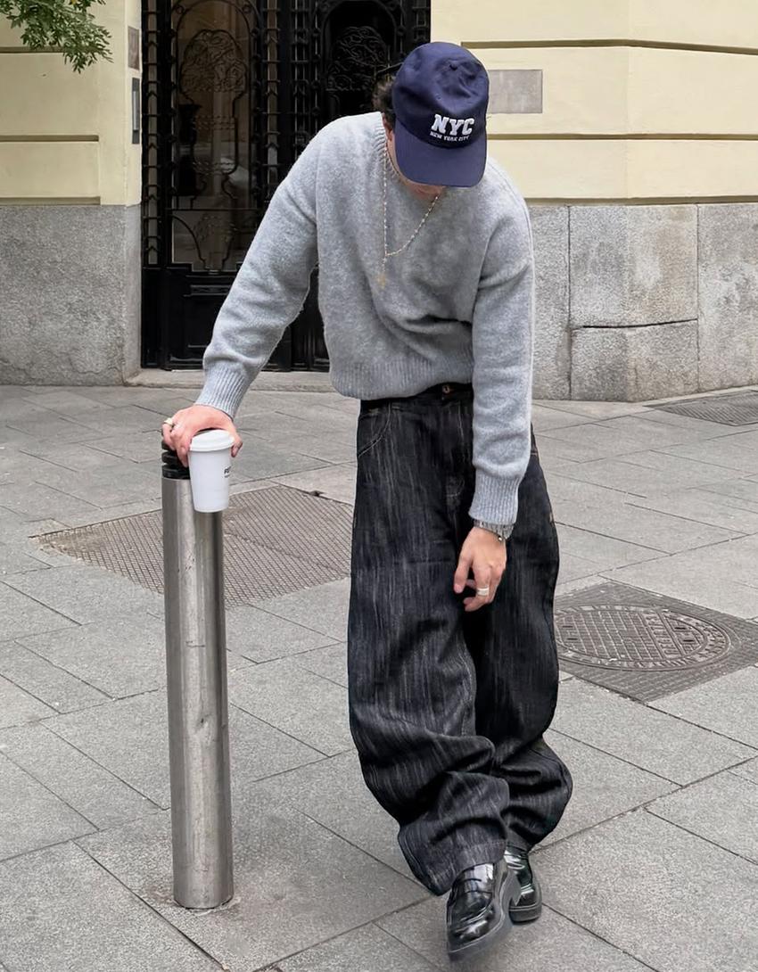 Jeans super baggy-Nero