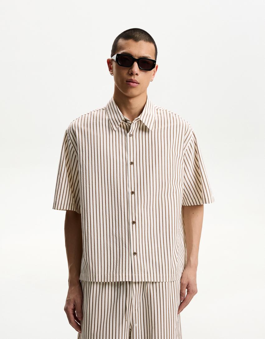 Conjunt camisa i pantalons-Marró-2