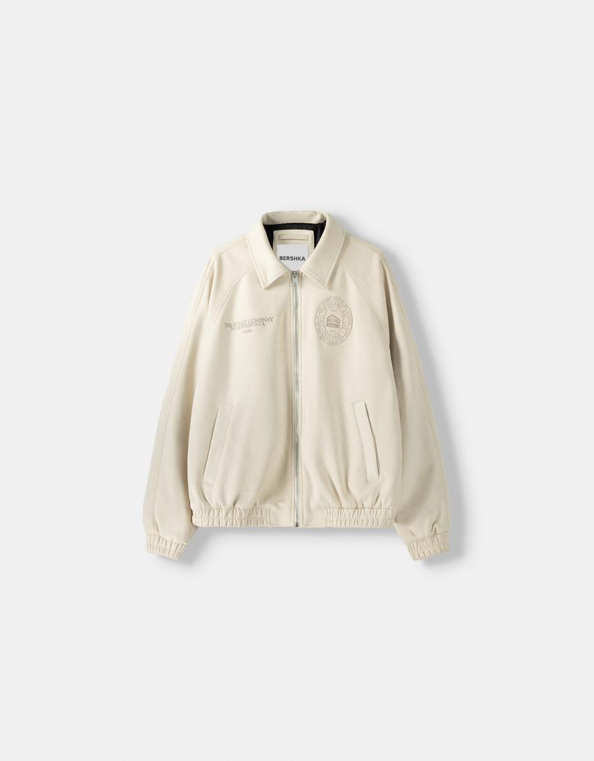 جاكيت مطرز من جلد صناعي-حجري-4