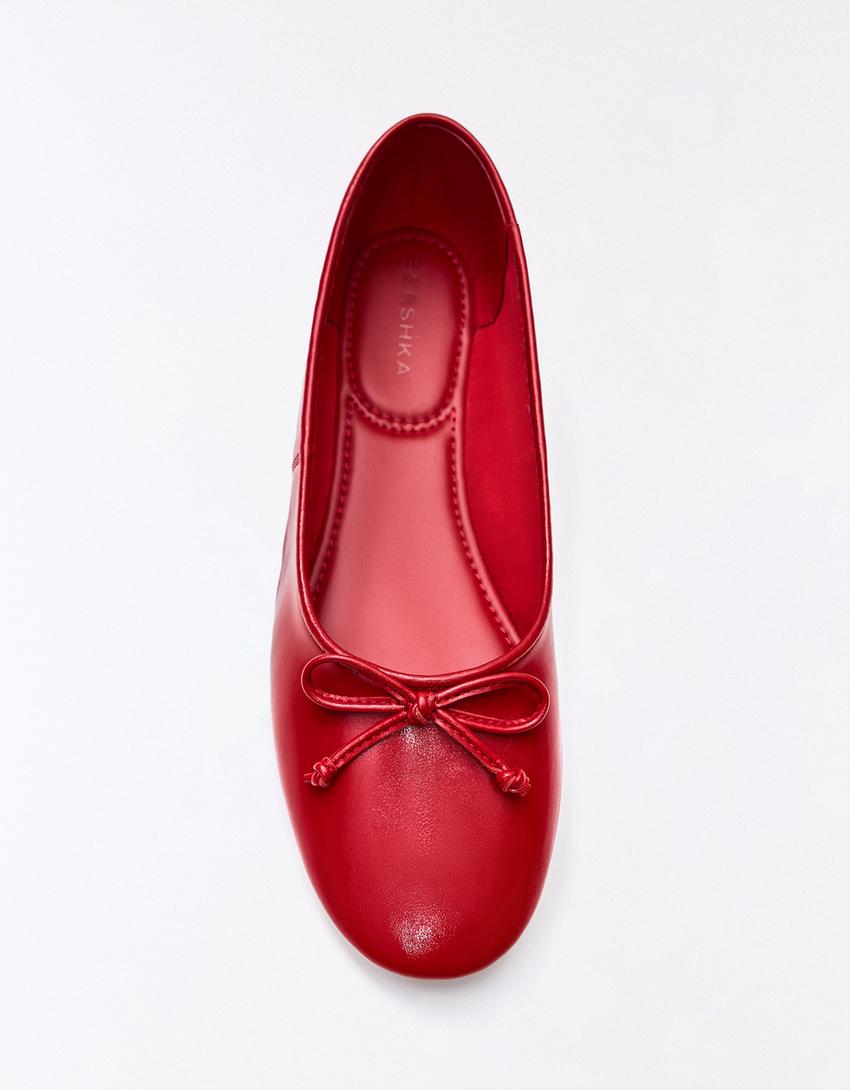 Ballerinas with bow-RED