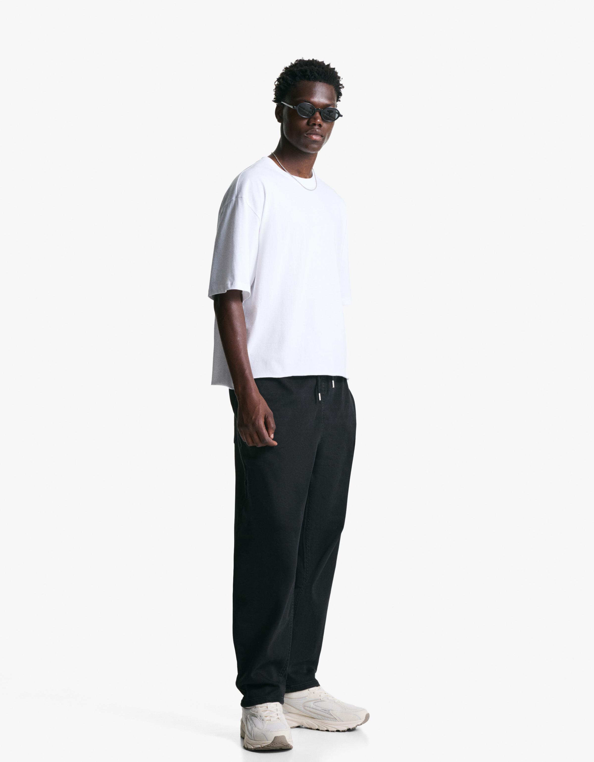 Bershka Jeans-Jogger Herren Xxs Schwarz