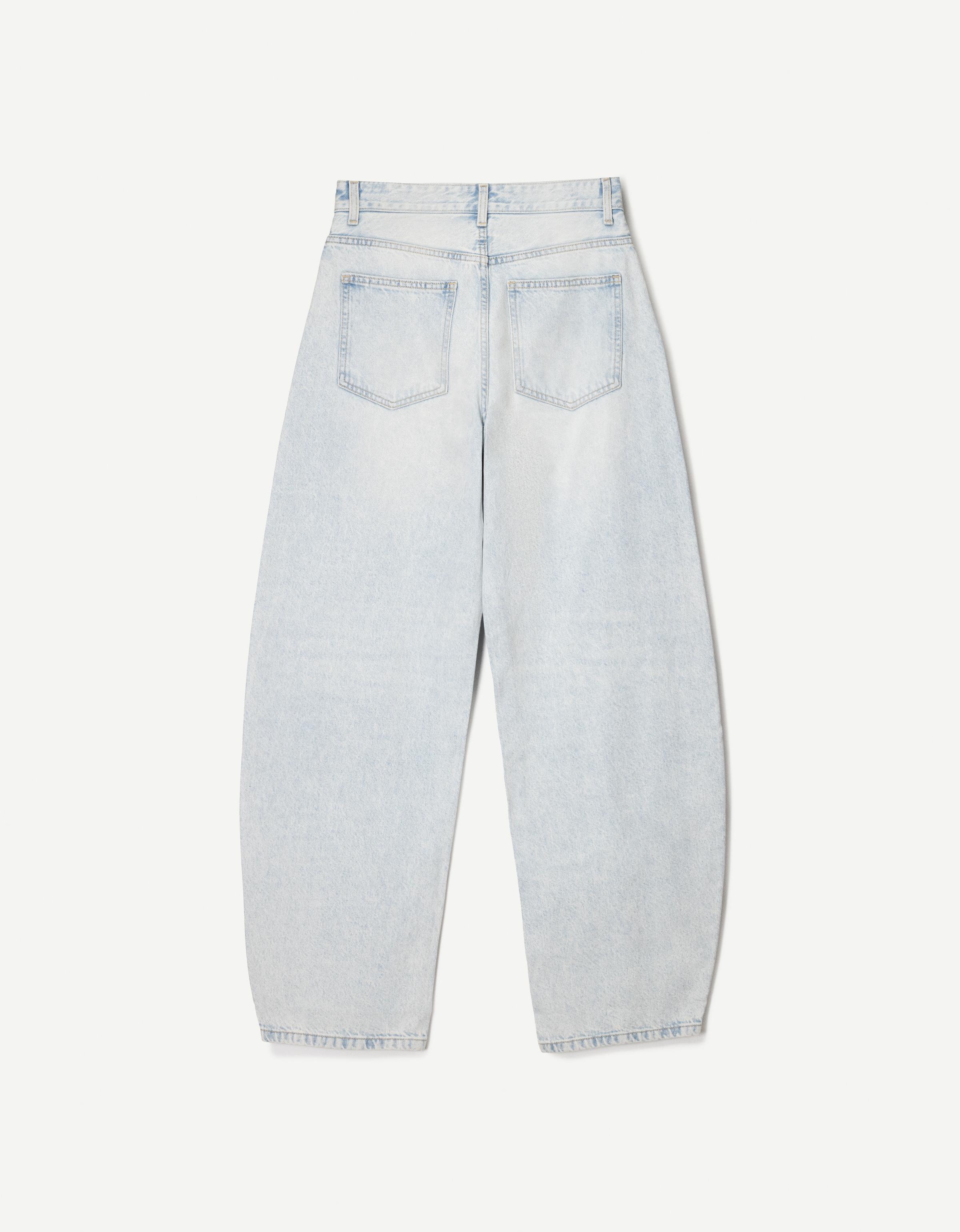 Yüksek bel geniş paça barrel fit jean - Görsel 104