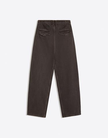 Wide-leg darted jeans — Brown 6