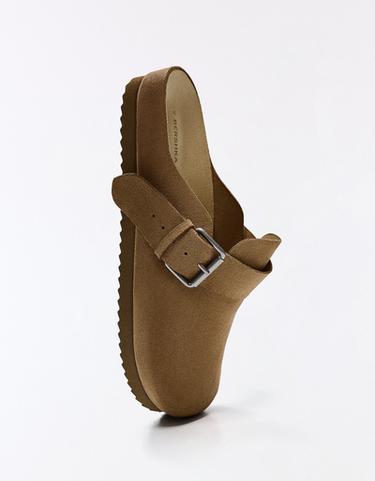 Clogs with strap detail — Brown 4