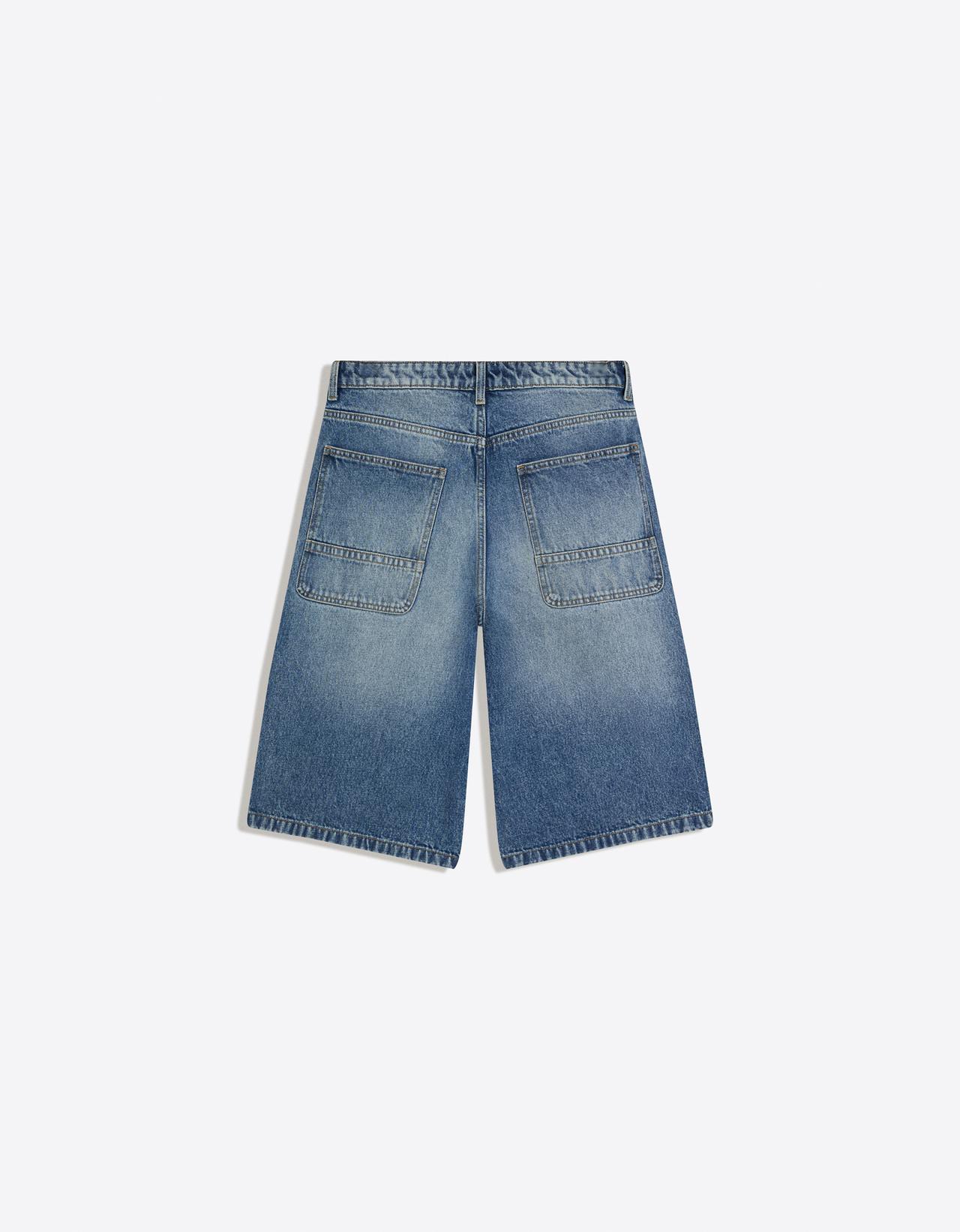 Skater denim Bermuda shorts — Light blue