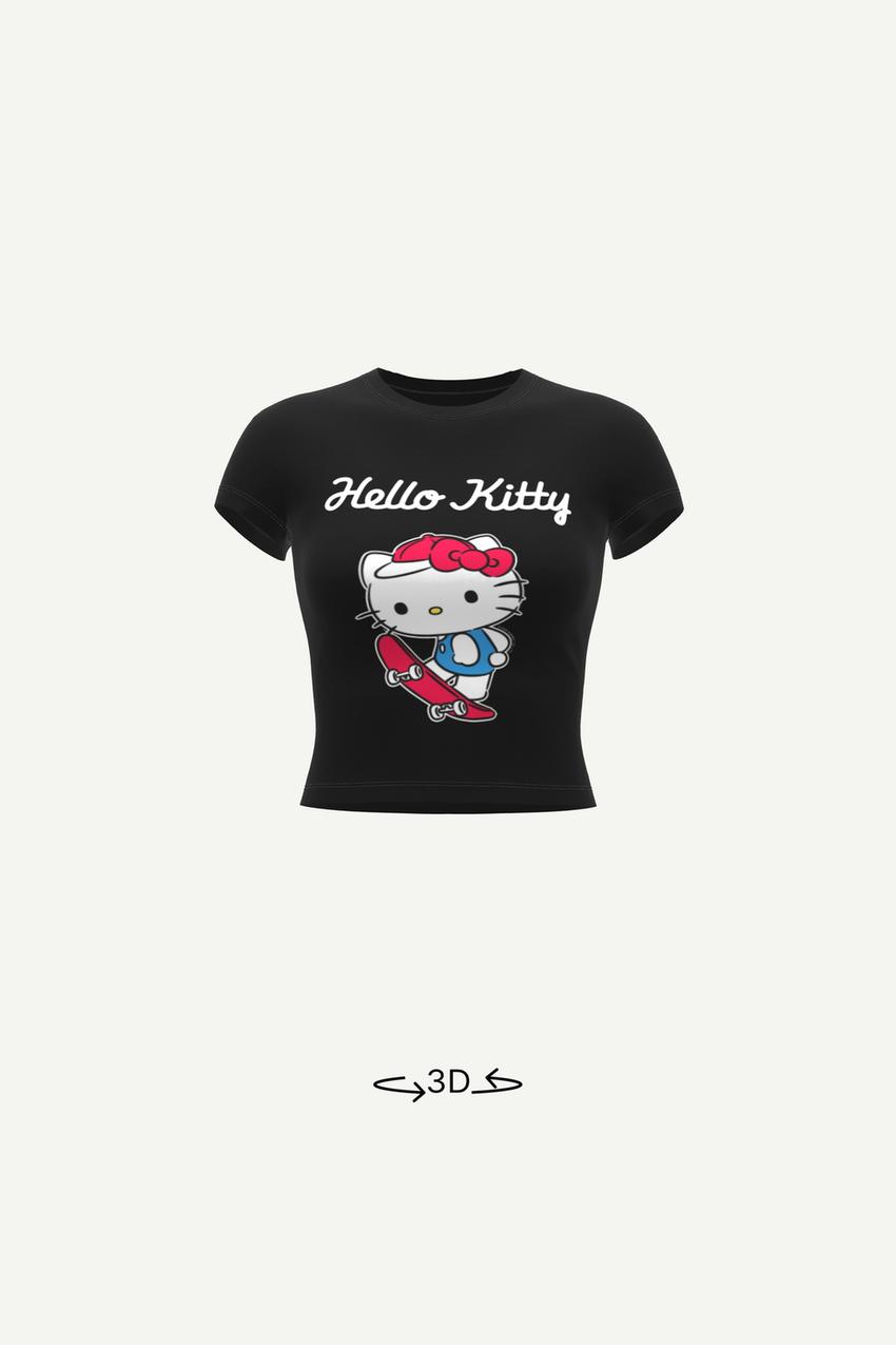 T-shirt Hello Kitty manches courtes-Noir-0
