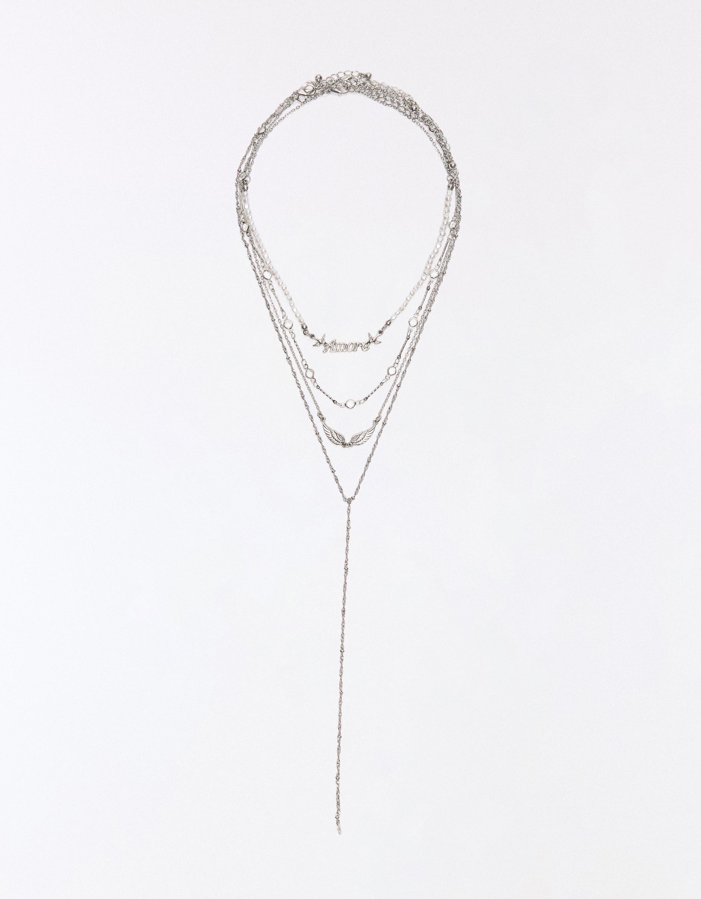 Wing necklace pack — Silver