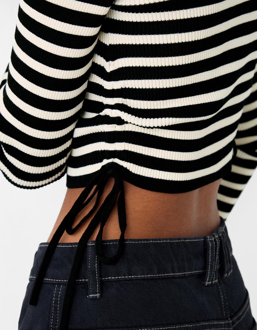 سويتر بزمة جانبية-أسود-5