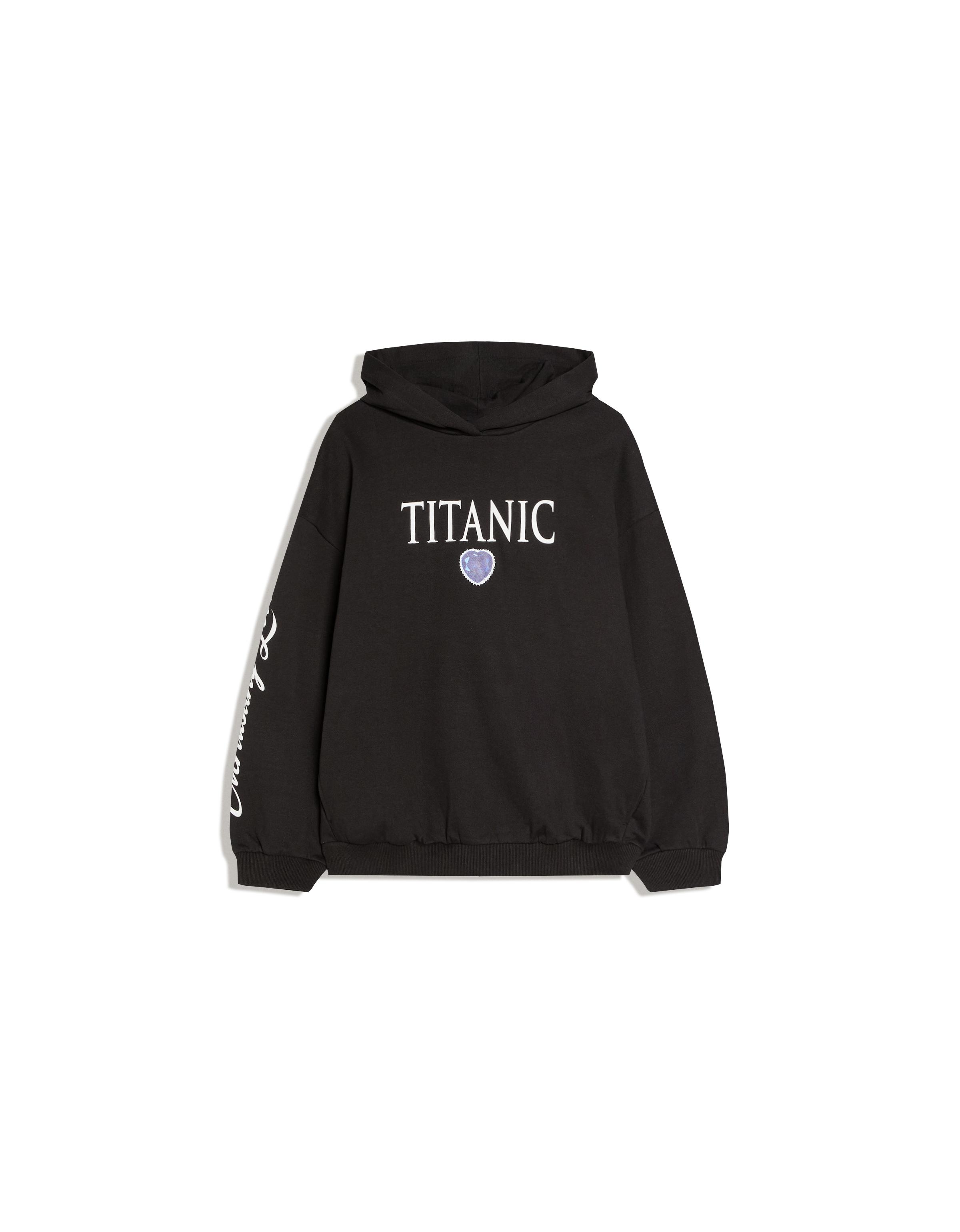 Titanic print hooded sweatshirt