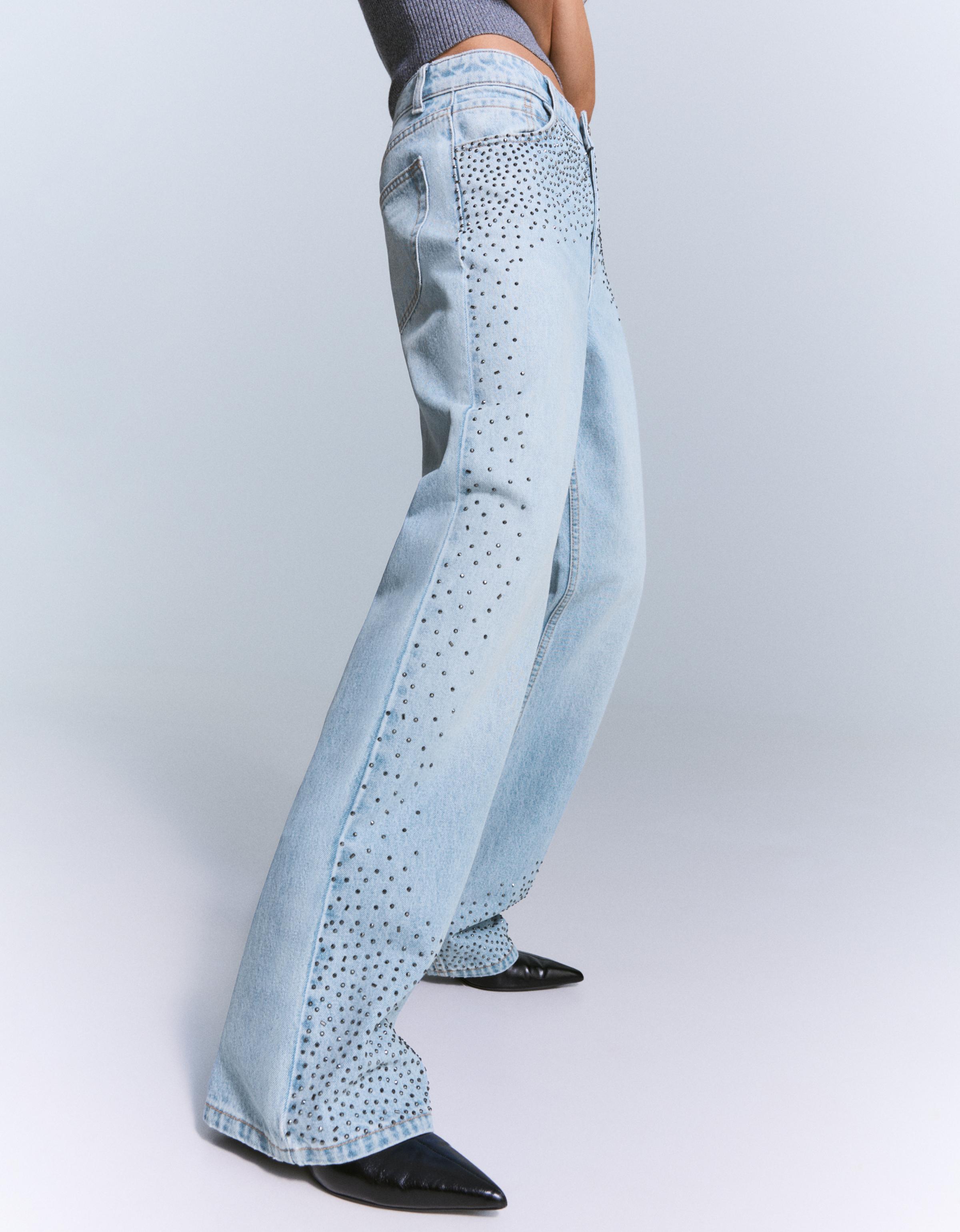 Cecil Jeans Donna A Gamba Larga Neele - Vita Alta, Lavaggio Blu, Cotone Elastico - Vestibilità Comoda