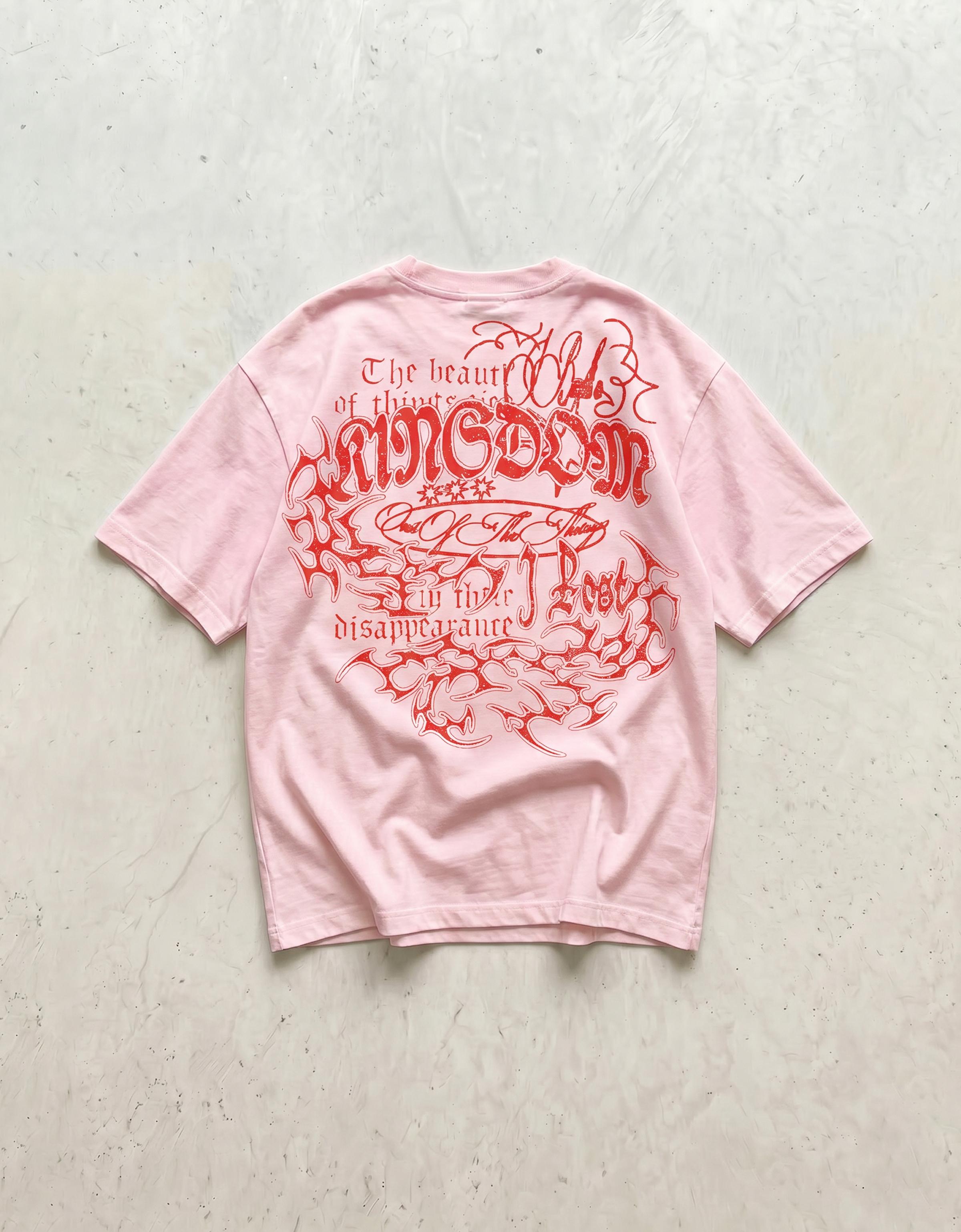 Boxy print T-shirt — Pink