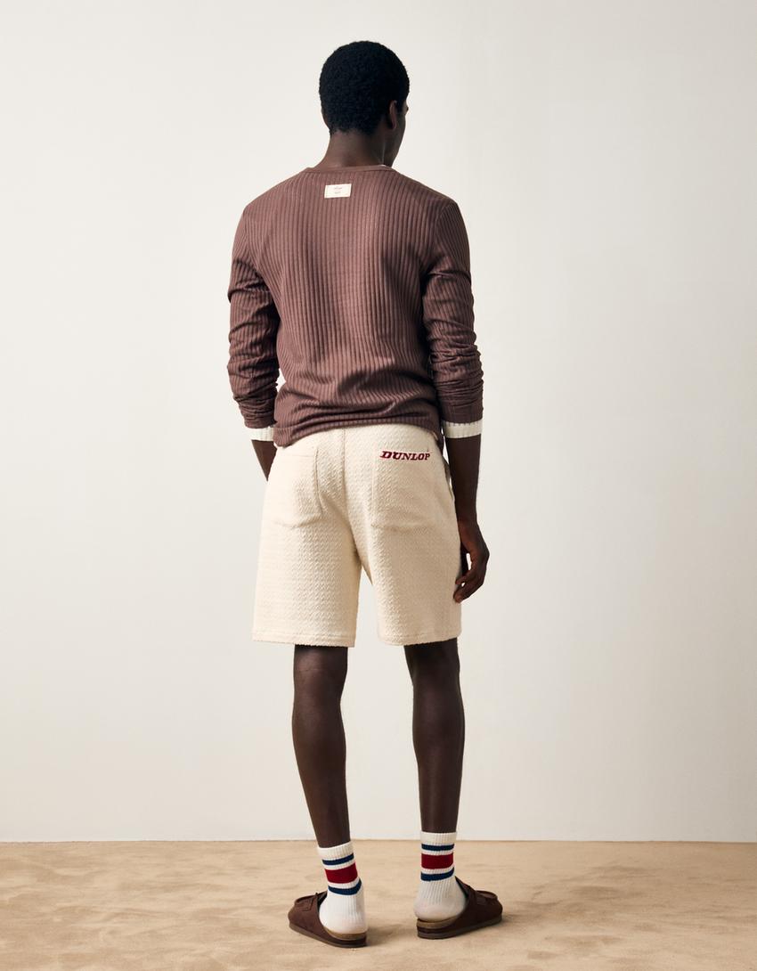 Bermuda regular fit DUNLOP-Écru