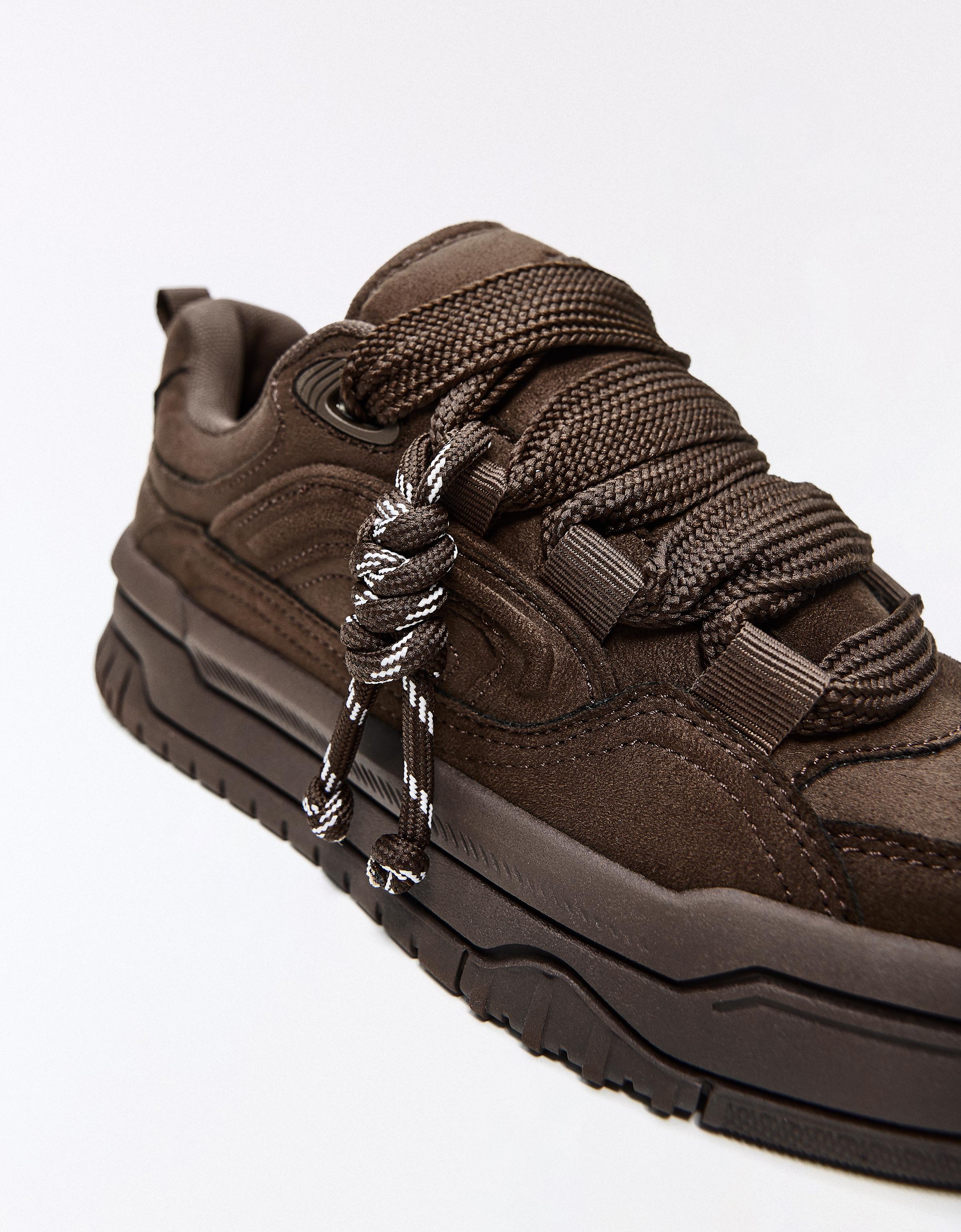 Chunky skate trainers — Brown