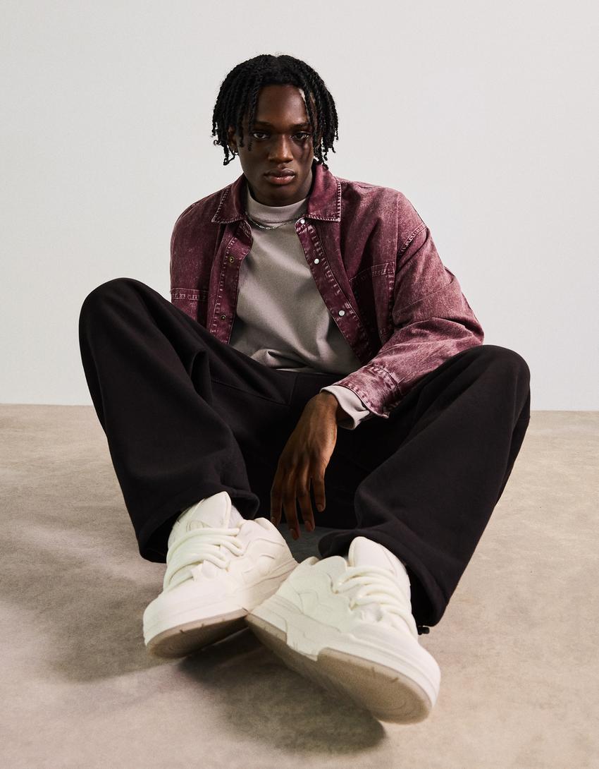 Bershka Chaussure Skate Men's Chunky Skater Sneakers