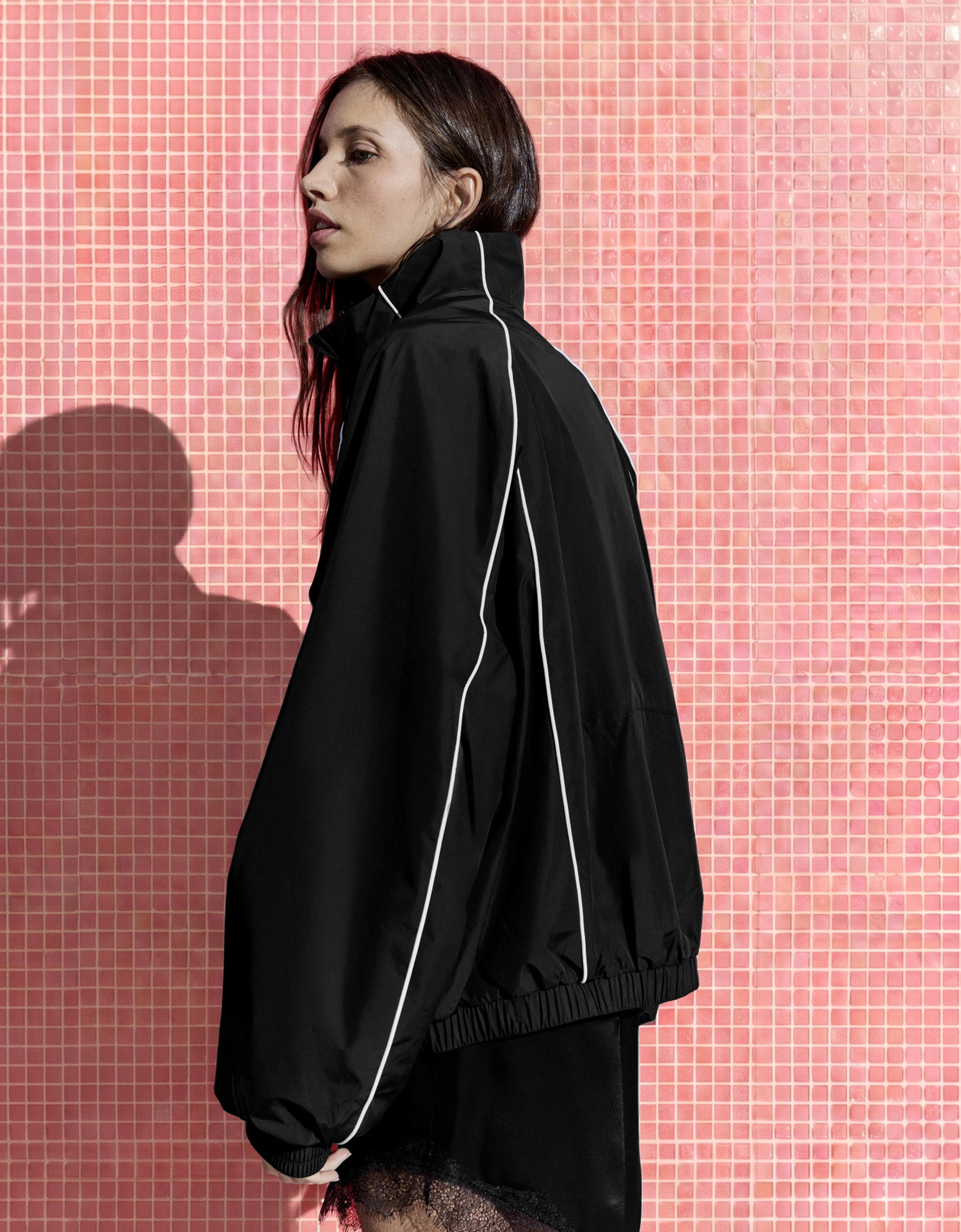 Contrast technical jacket — Black