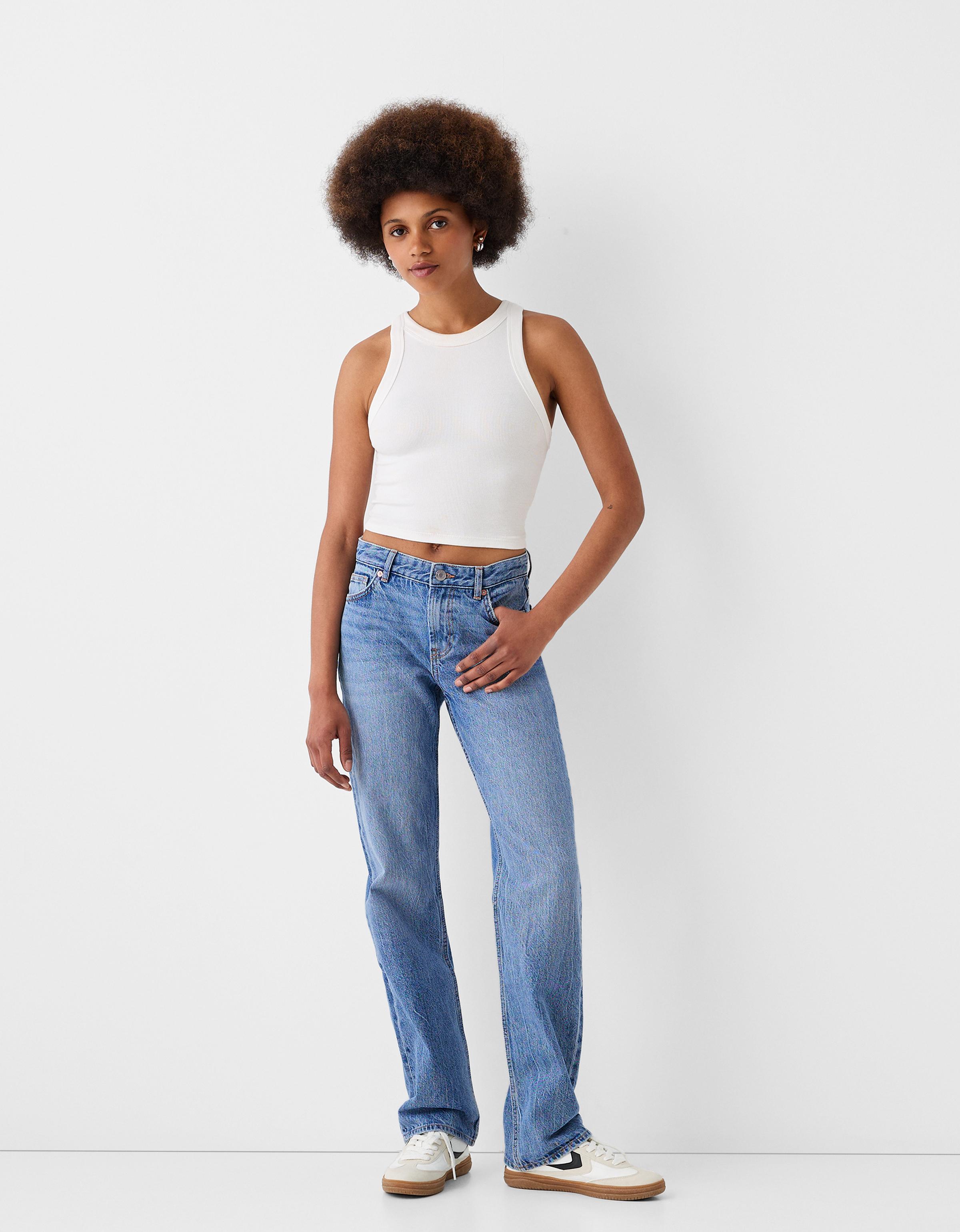 Straight fit jeans Straight BSK Teen Bershka