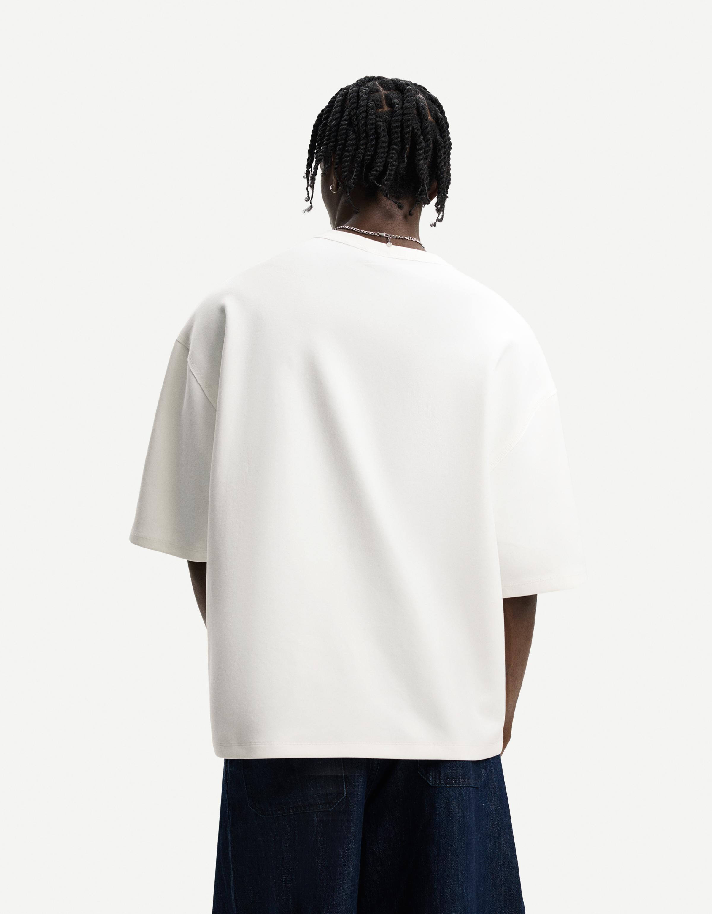 Oversize short sleeve interlock T-shirt - Men | Bershka