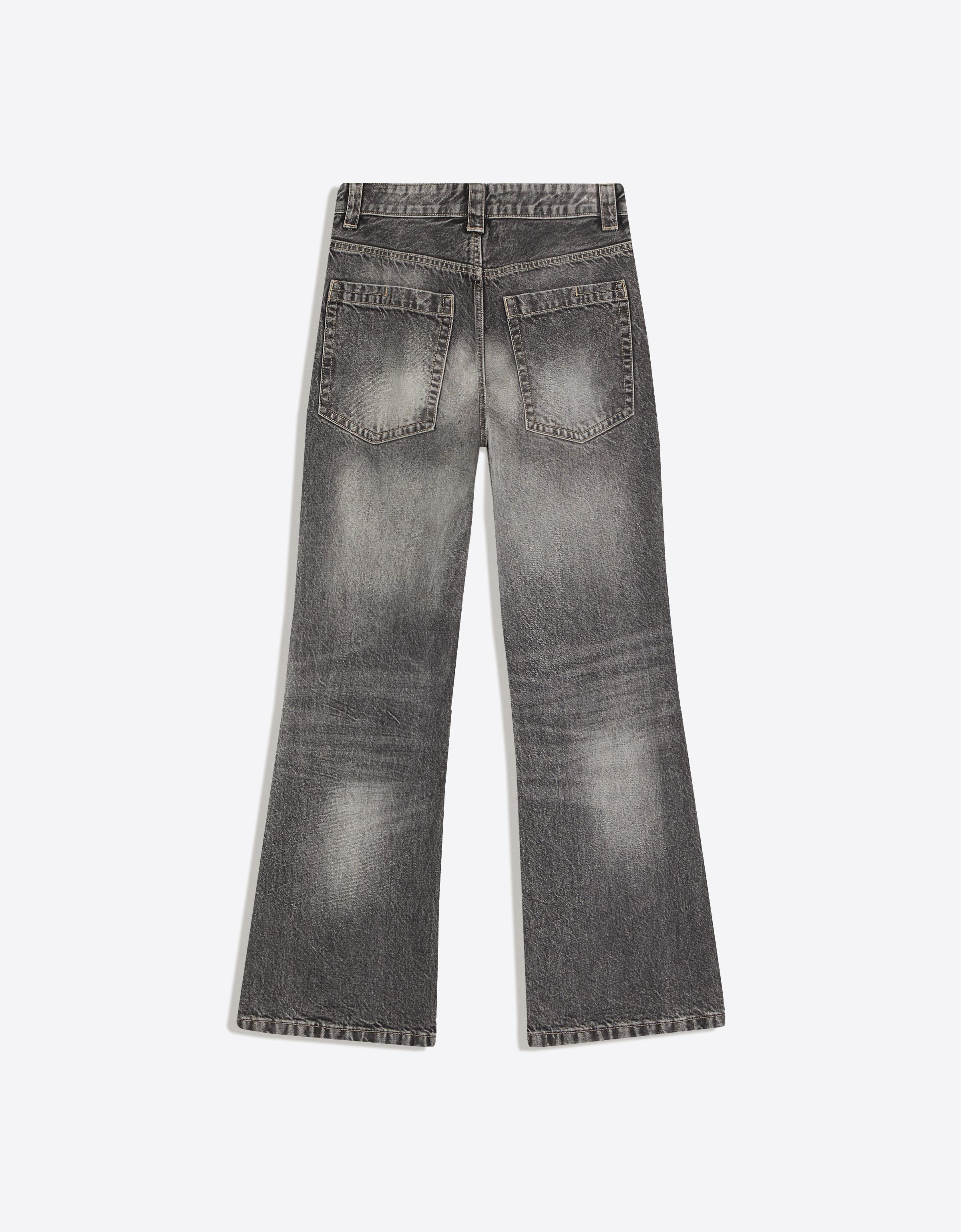 Baggy flared jeans — Dark grey