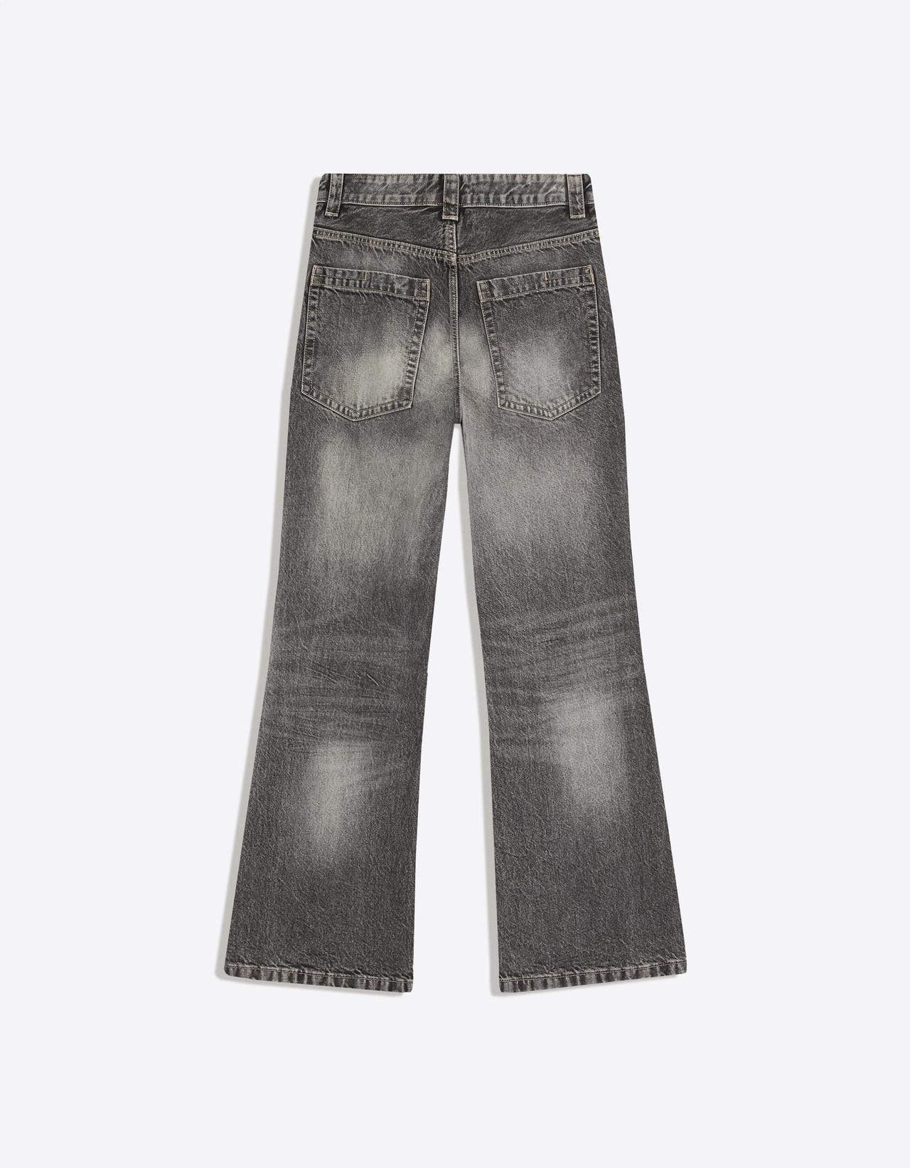 Baggy flared jeans — Dark grey