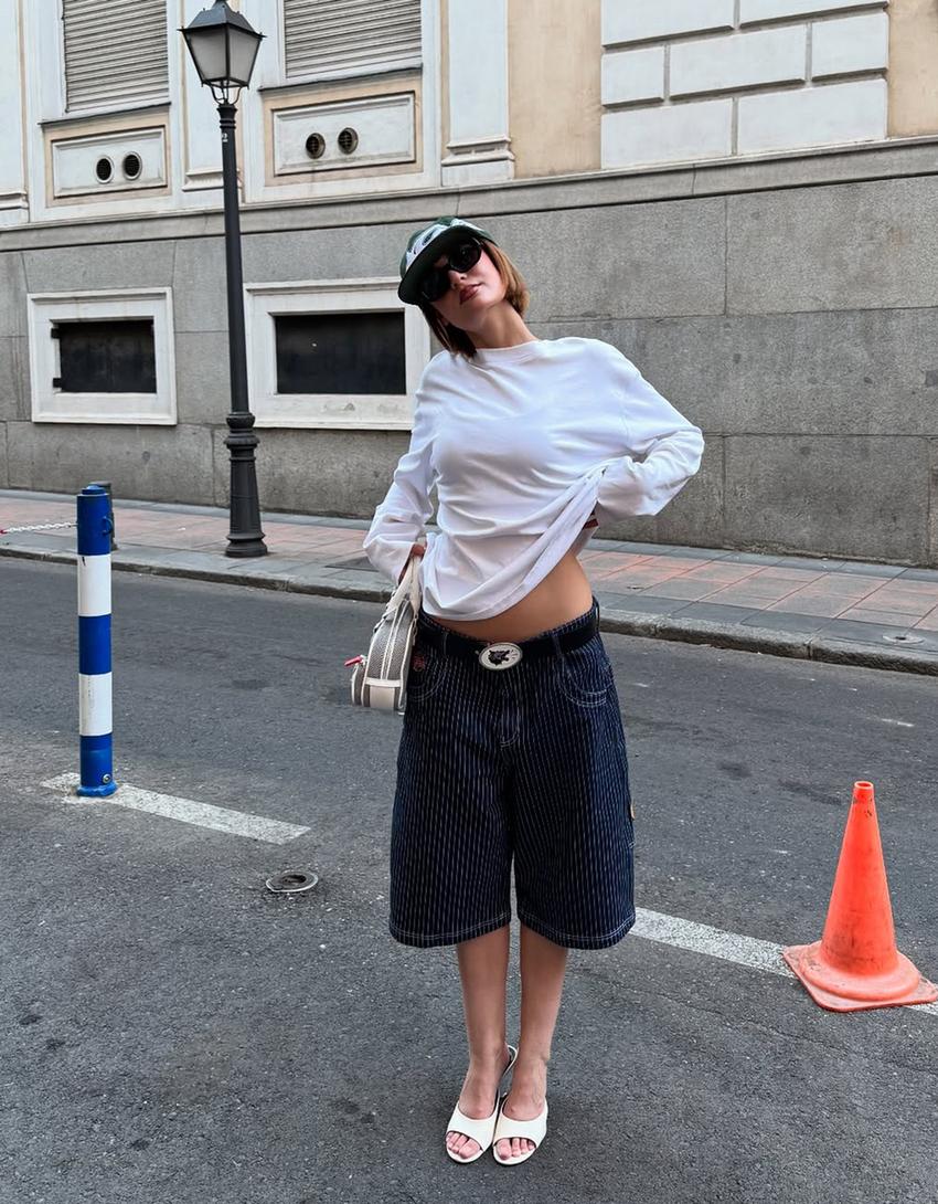 Bermudas WNBA denim skater-Marino