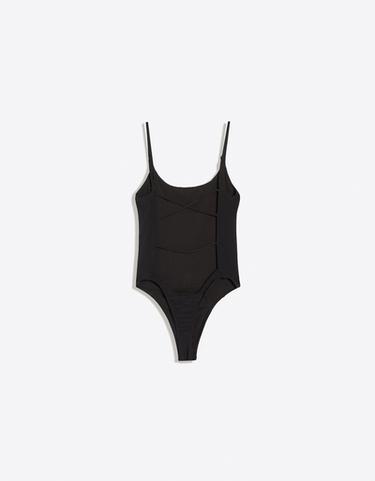 Strappy back bodysuit — Black 6