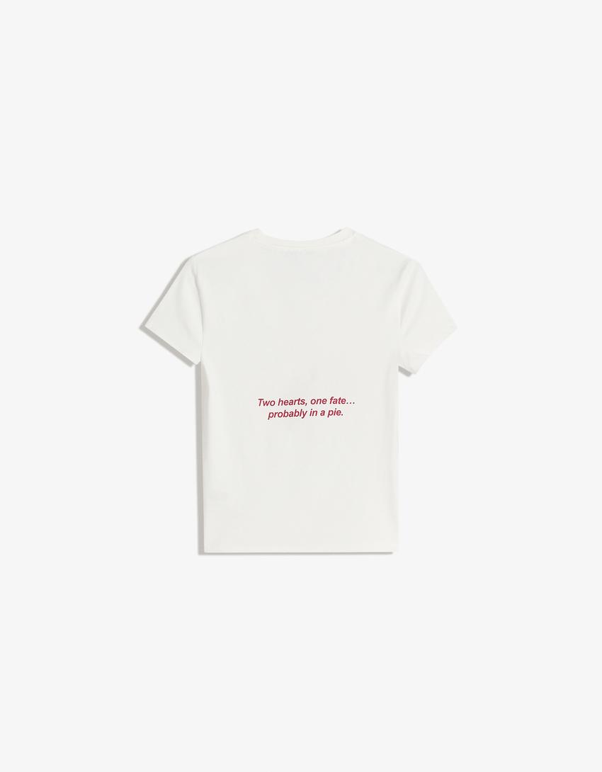 Short sleeve T-shirt with print-Off white-1